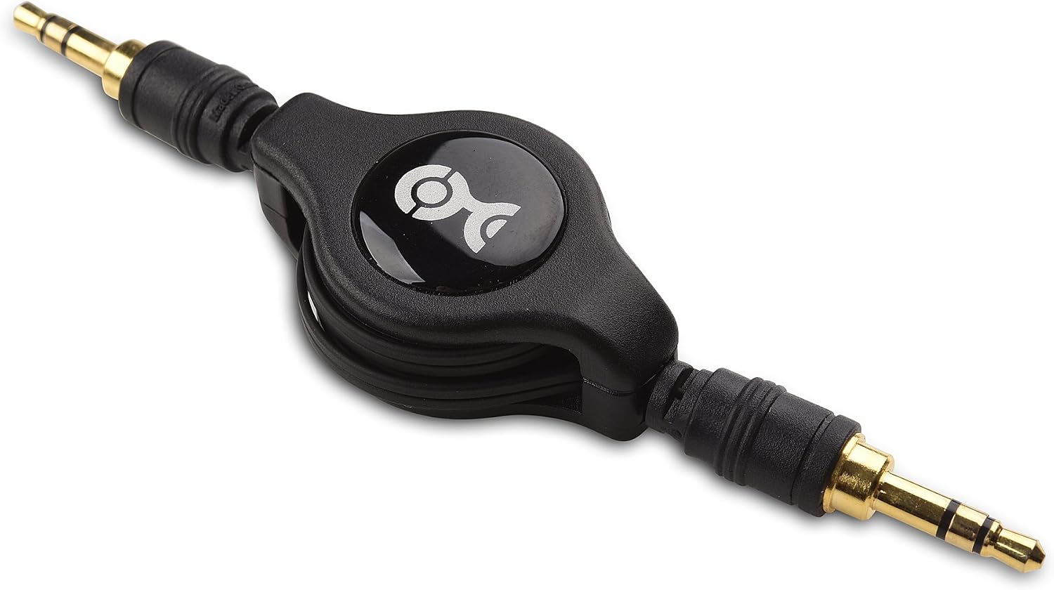 Cable Matters 2-Pack Gold-Plated Retractable Aux Cable - 2.5 Feet