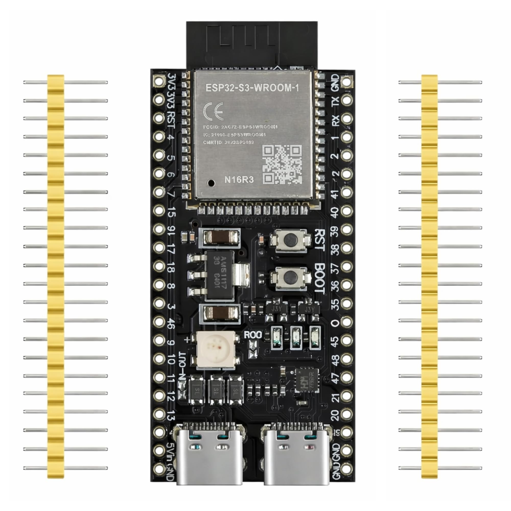 ESP32-S3-DevKitC-1-N16R8 Development Board, USB Type-C, WiFi & Bluetooth 5.0 (BLE), Dual-Core Xtensa LX7 240MHz, 16MB Flash, IoT & Embedded Projects-image-27