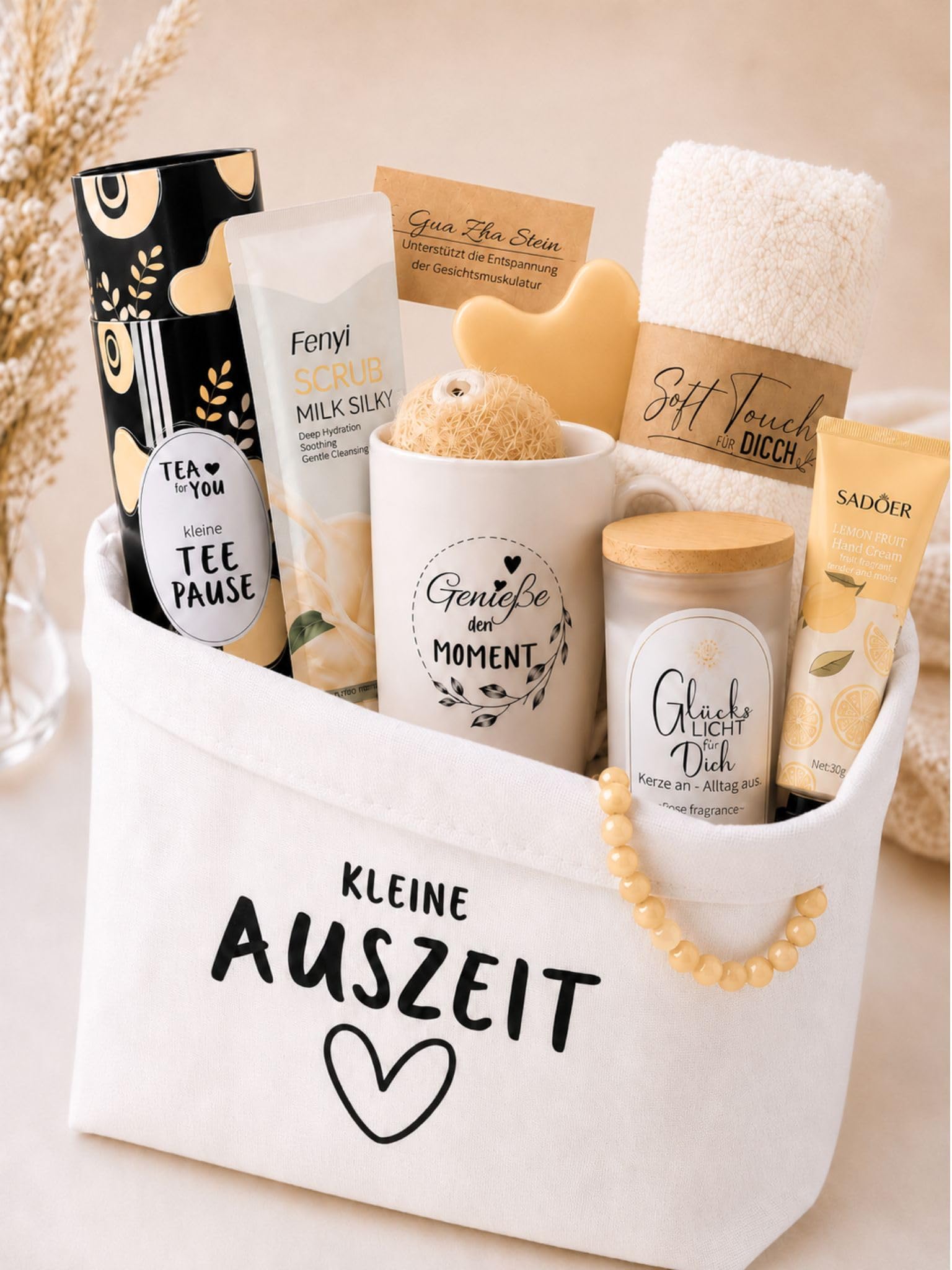 Geschenkset für Frauen Kleine Auszeit | Wellness Geschenkkorb Frau | Geschenktasche | Wellness Geschenk | Geschenke für Freundin | Geburtstagsgeschenk für Frauen | Entspannungsgeschenk