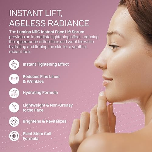 Miniatura 2 de Lumina NRG Suero facial hidratante con cafeína, suero facial ligero para el cuidado diario de la piel, aspecto iluminador, textura suave y brillo