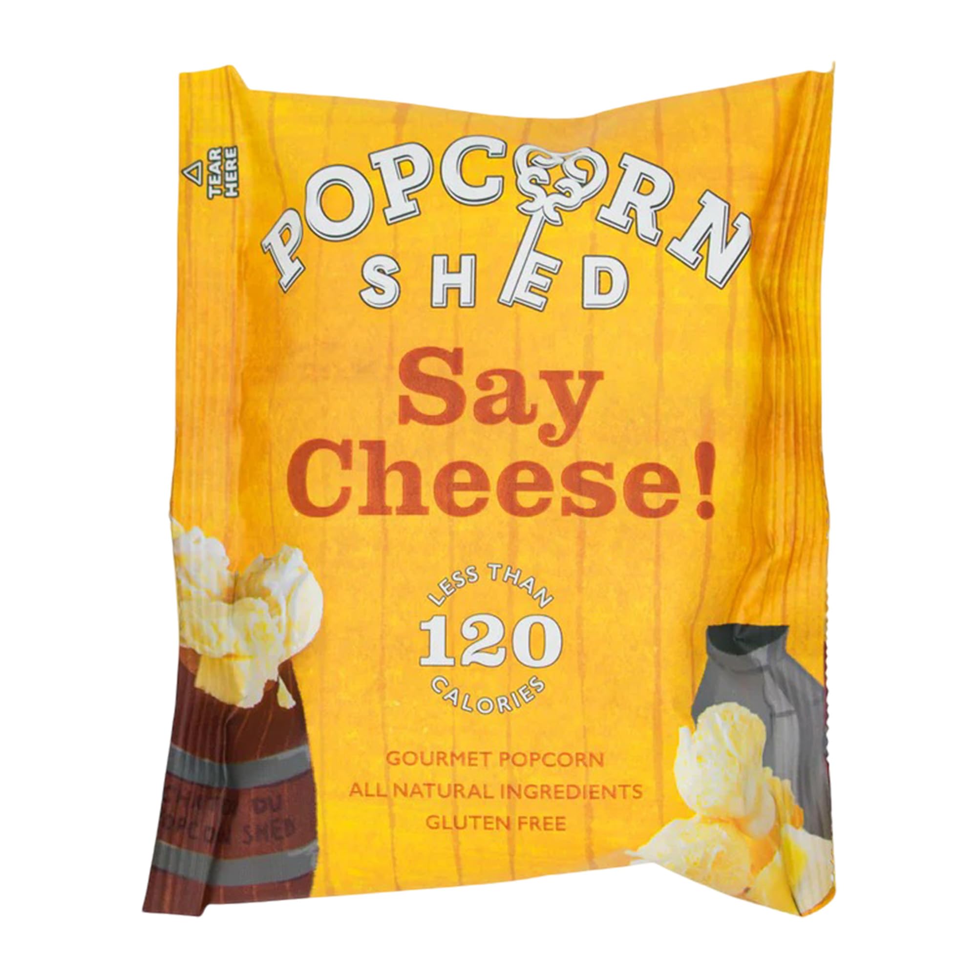 Popcorn Shed Say Cheese! Gourmet Popcorn (1 x 16g) - Cheddar Cheese Gourmet Popcorn, Easy & Low Calorie Snack, Perfect for Parties, Movie Nights & Gifting
