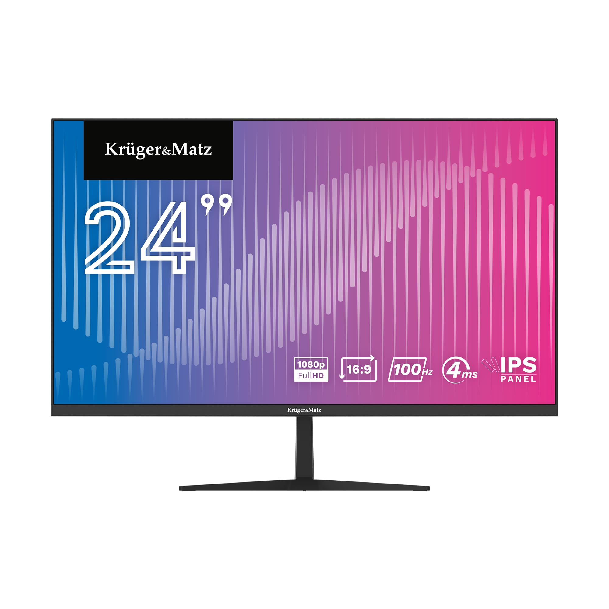 Krüger&Matz Bezramkowy 24 cale Full HD 100 Hz IPS HDMI VGA Głośnik Monitor LED