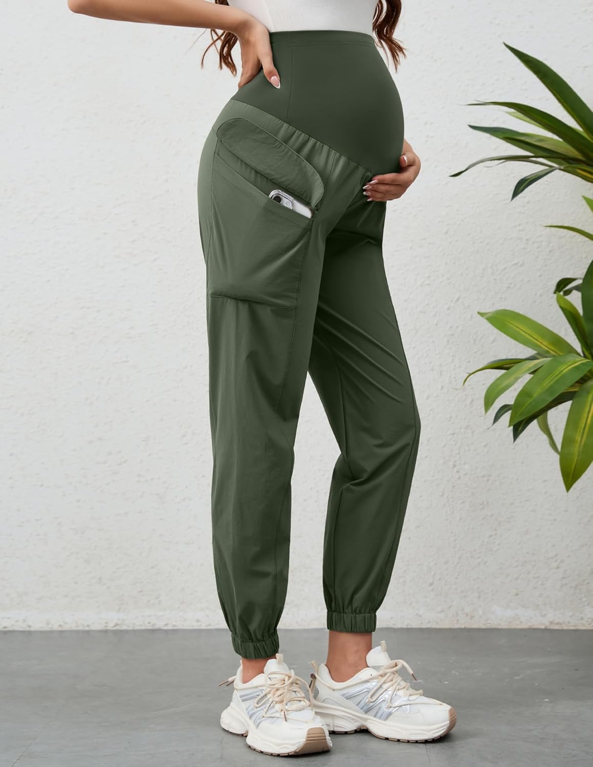 PACBREEZE Women's Maternity Cargo Joggers Quick-Dry Hiking Pants Active Outdoor Casual Pregnancy Sweatpants - Image 7