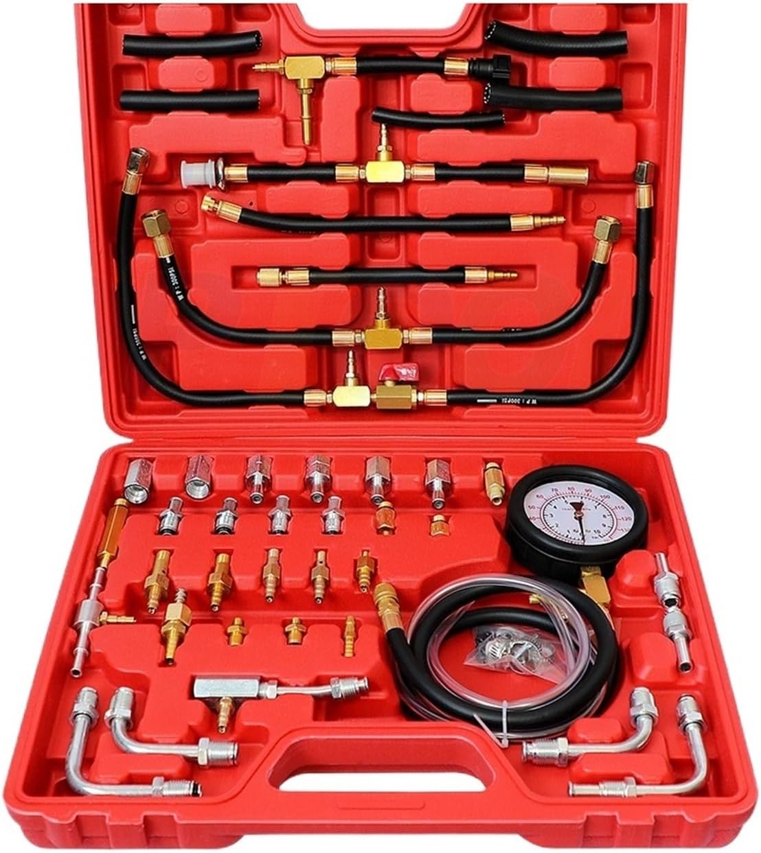 TU-443 Fuel Injection Pump Tester Injector Pressure Test Gauge Diagnostic Tools Compatible with BMW Fiat Mercedes Benz