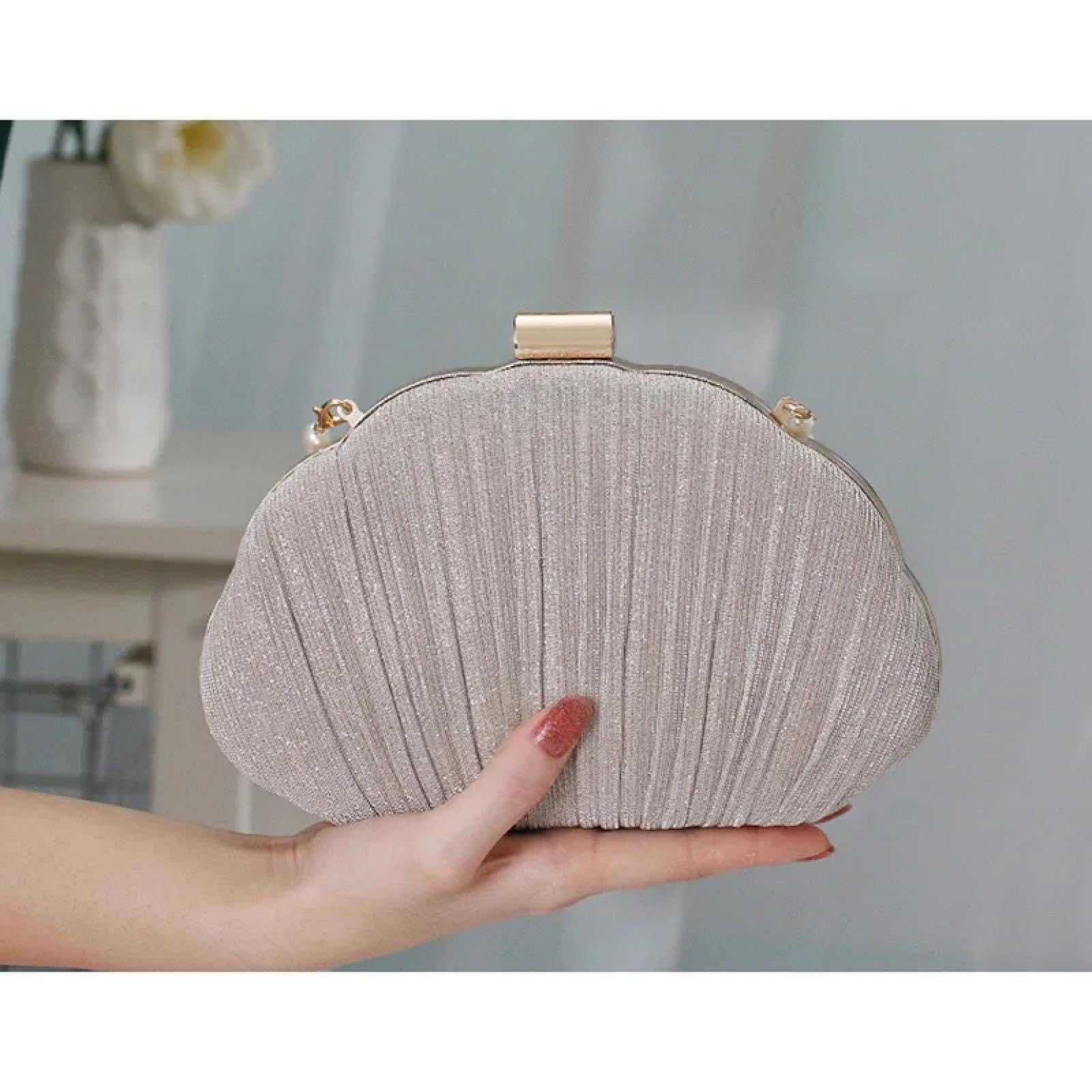 Abendtasche Damen Clutch Abend Taschen Frauen Bankett Tasche Damen Handtasche Shell Clutch Geldbörse Perlen Griff Taschen Über Schulter Brieftaschen