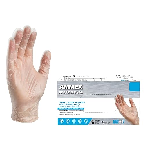 AMMEX - Guantes de nitrilo, desechables, sin polvo, M