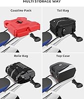 Vista 4 de KEMIMOTO Compatible con DRZ400S/SM y KLX400S - Estante trasero para almacenamiento de equipaje, portaequipajes trasero para enduro, portaequipajes