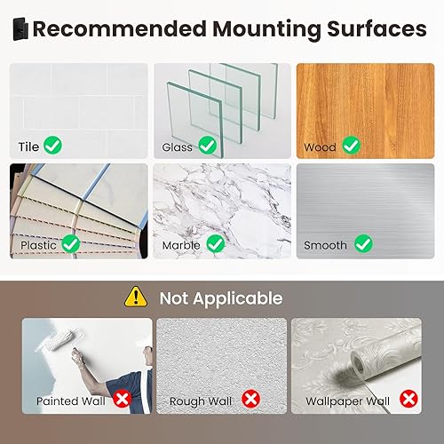 Miniatura 7 de Ganchos negros para colgar resistentes, ganchos de pared para ducha, baño, toalla, abrigo, bata, ganchos adhesivos impermeables y inoxidables,