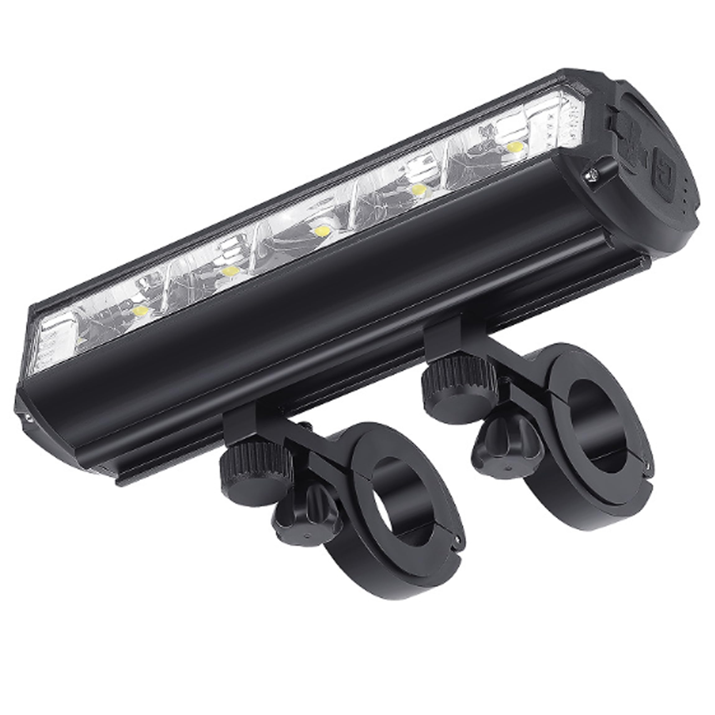 Faro De Bicicleta Recargable, Luz Delantera De Bicicleta De Aluminio De 20000 Lúmenes con Función De Banco De Energía De 10000mAh, Negro