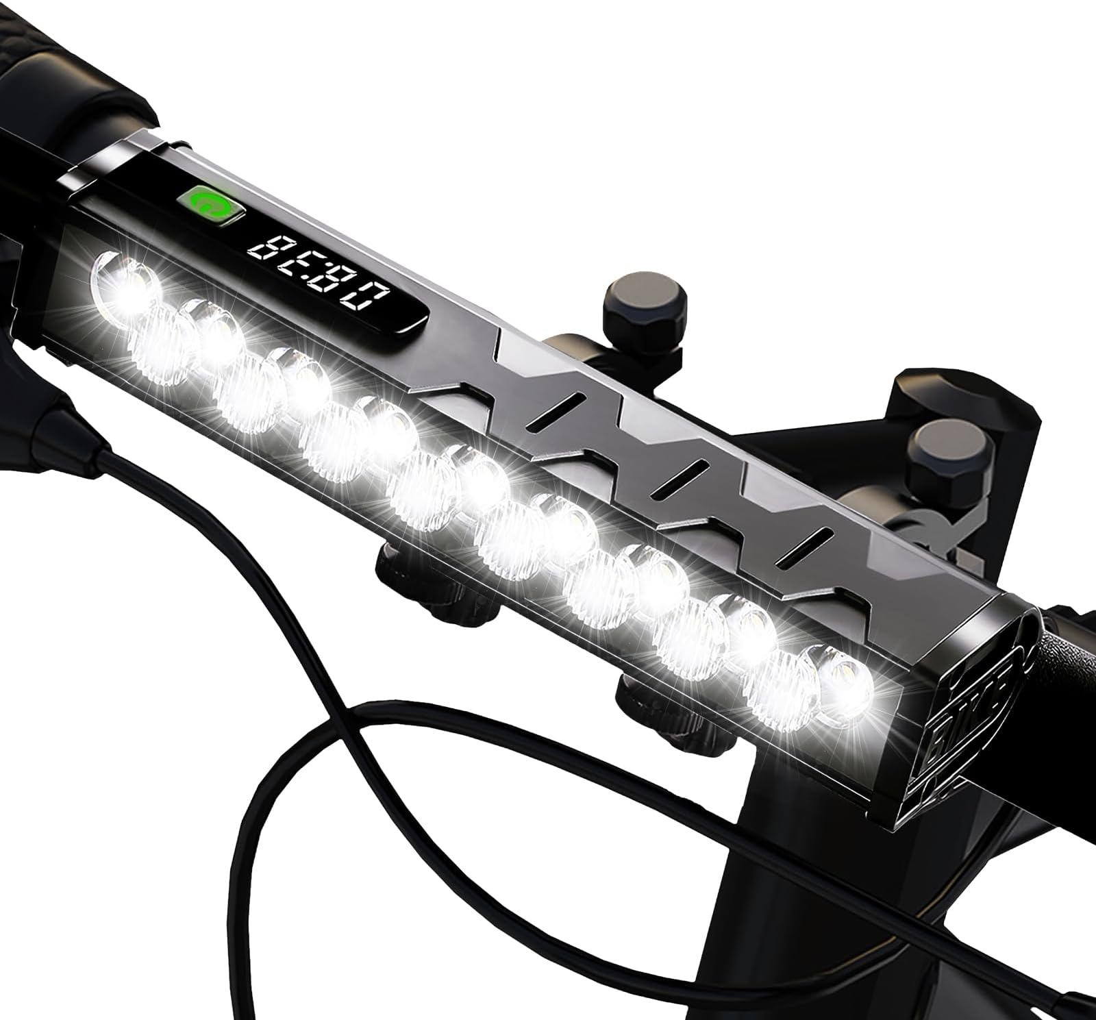 17* LED 4800 Lumen Bike Lights, USB-C Rechargeable Bicycle Light, Super Bright Bike Lights for Night Riding, IP65 Waterproof Bicycle Headlight, for Commuters Adults and Children