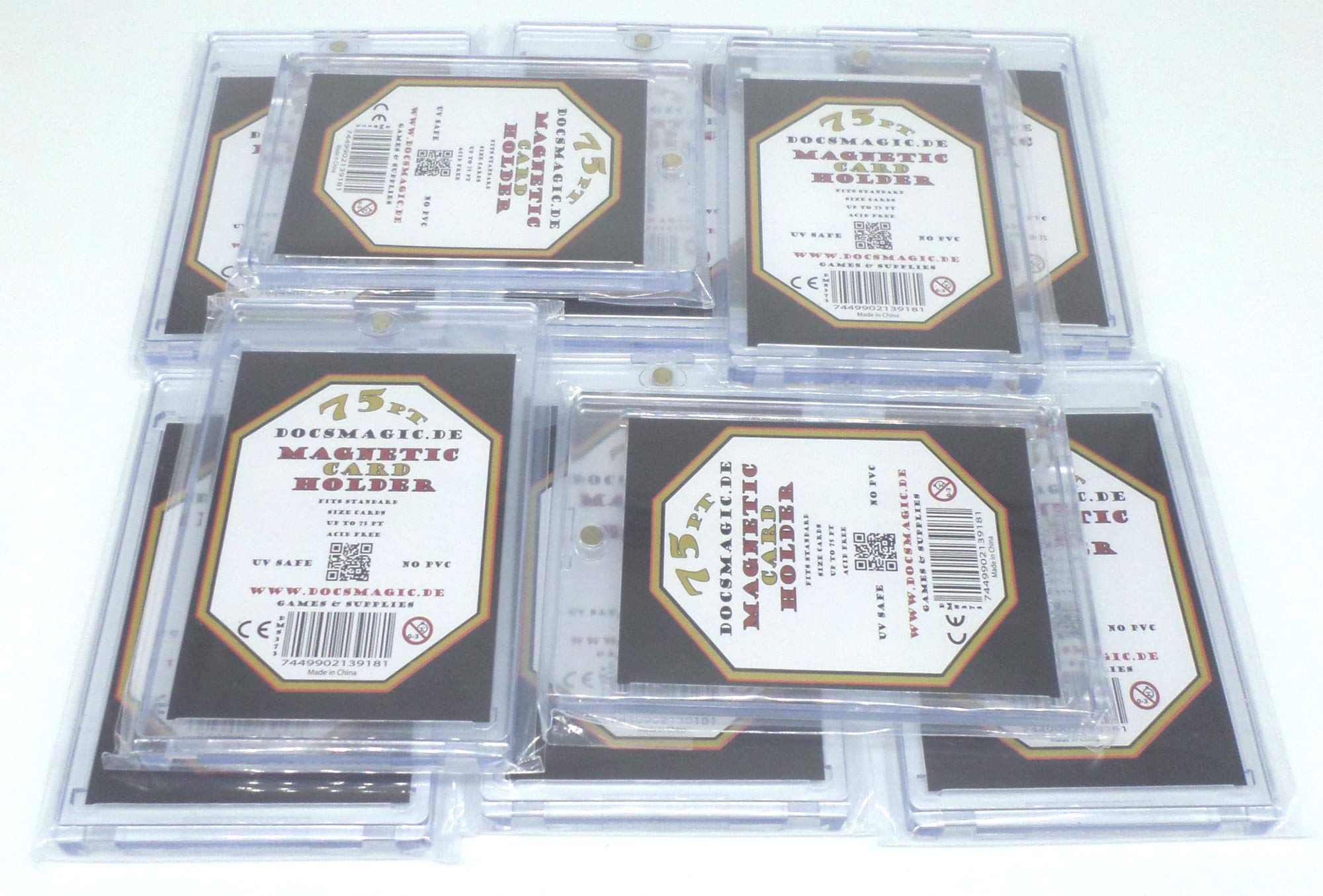 docsmagic.de 10 x Magnetic Card Holder Clear 75 PT UV safe