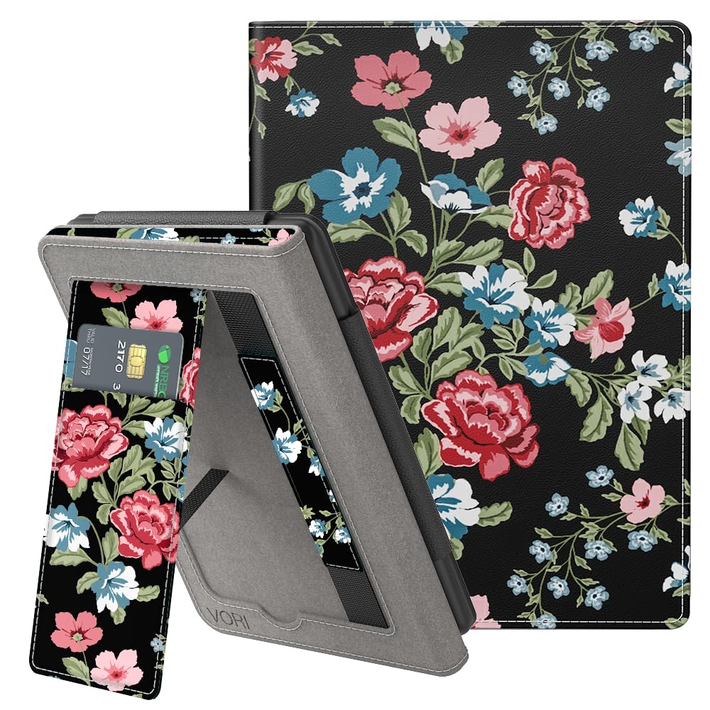 VORI Funda con soporte para Kindle Paperwhite de 6 pulgadas (se adapta a 10ª generación 2018 / todas las generaciones Paperwhite anteriores a 2018) Funda inteligente de piel sintética con encendido y