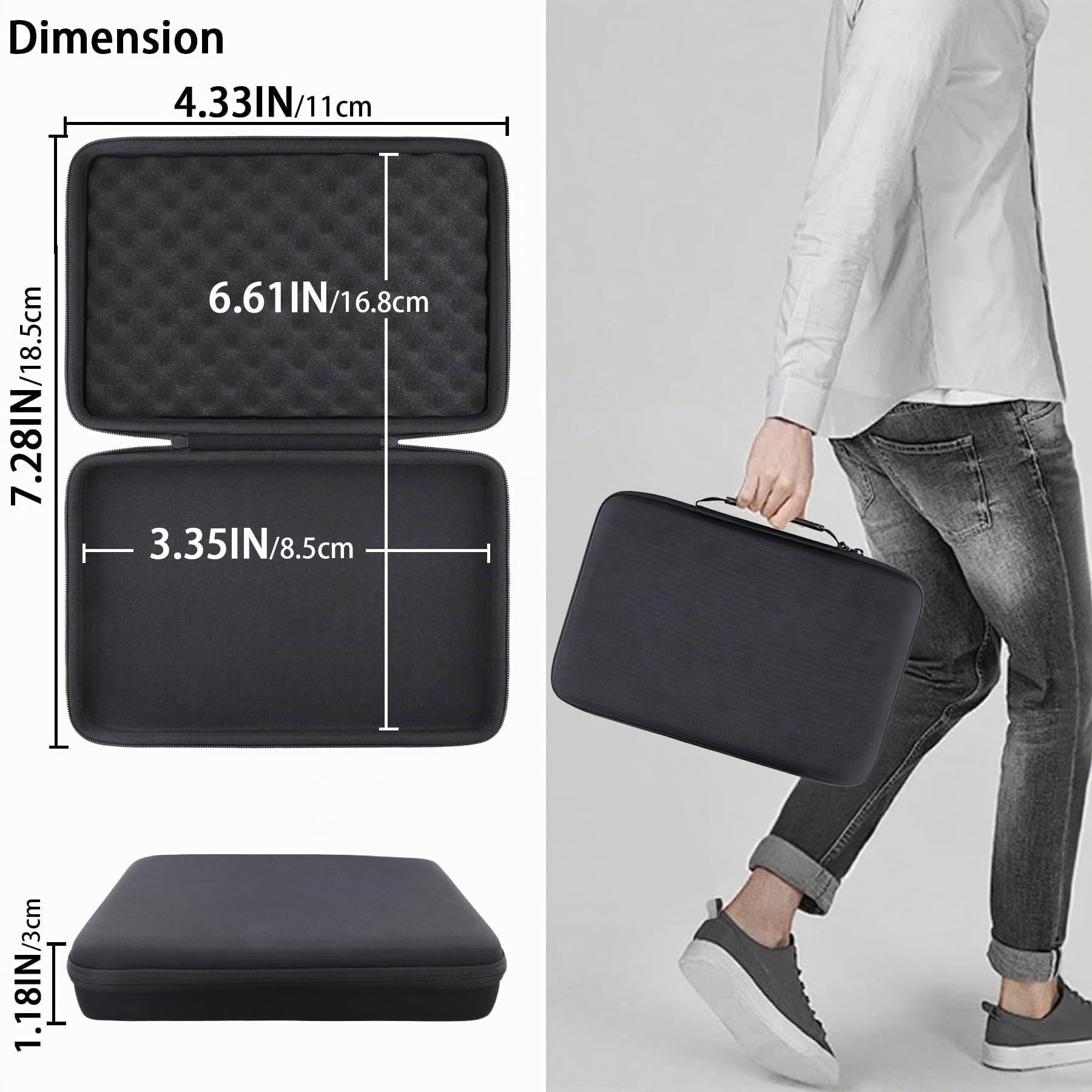 co2CREA Étui rigide de voyage pour contrôleur de clavier AKAI Professional MPK Mini MK3 25 touches USB MIDI (étui noir uniquement)
