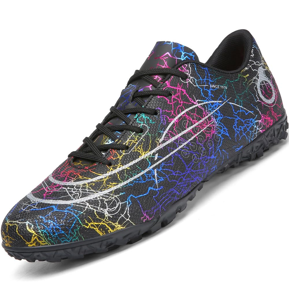 VTASQ Zapatos de Fútbol Niño Profesionales Zapatos de Entrenamiento Adolescentes Aire Libre Deporte Atletismo Botas de Fútbol Cesped Artificial Zapatillas de Fútbol