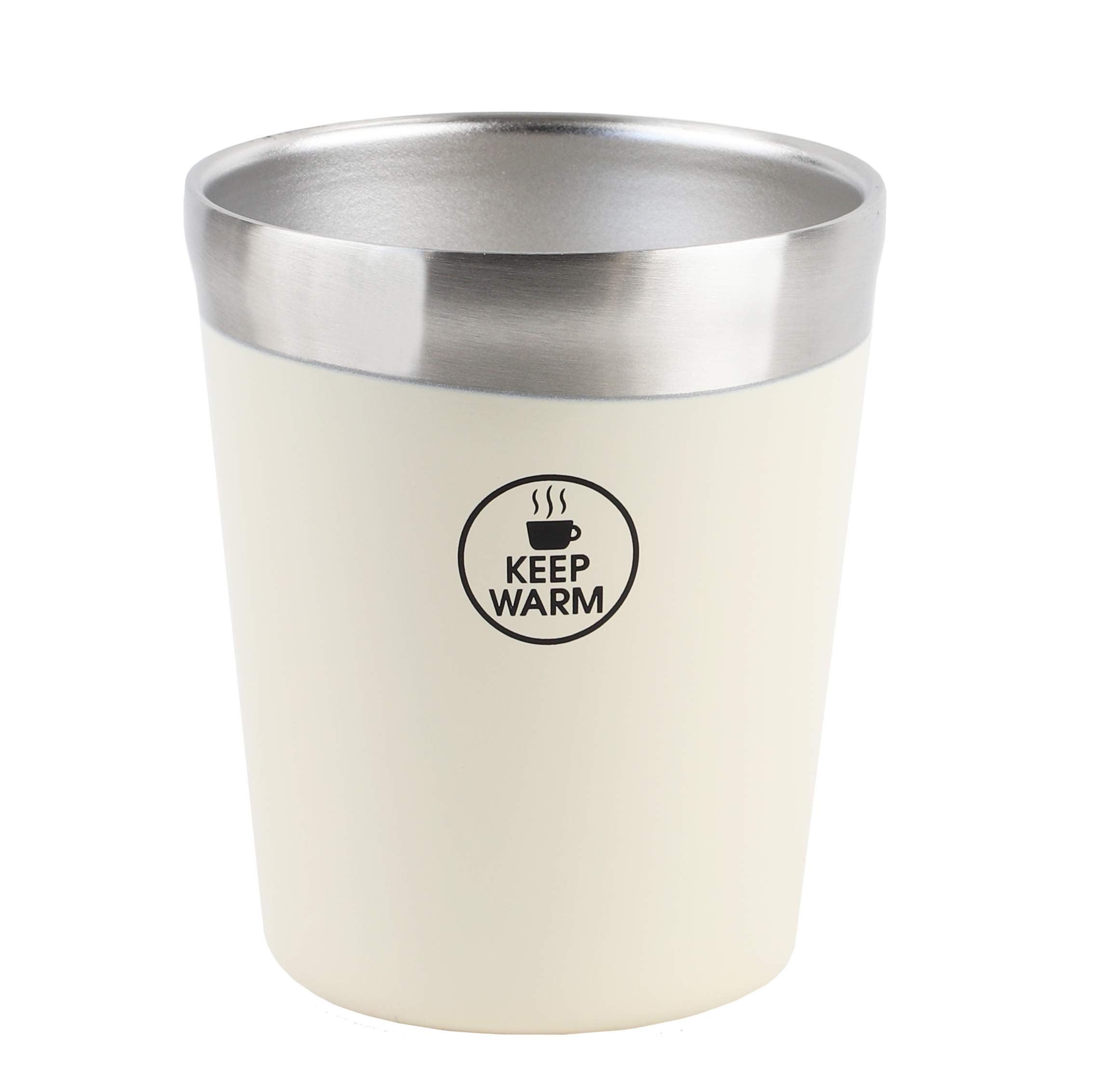 Pearl Metal HB-1336 Vacuum Convenience Store Cup, Regular, Stainless Steel, Ivory