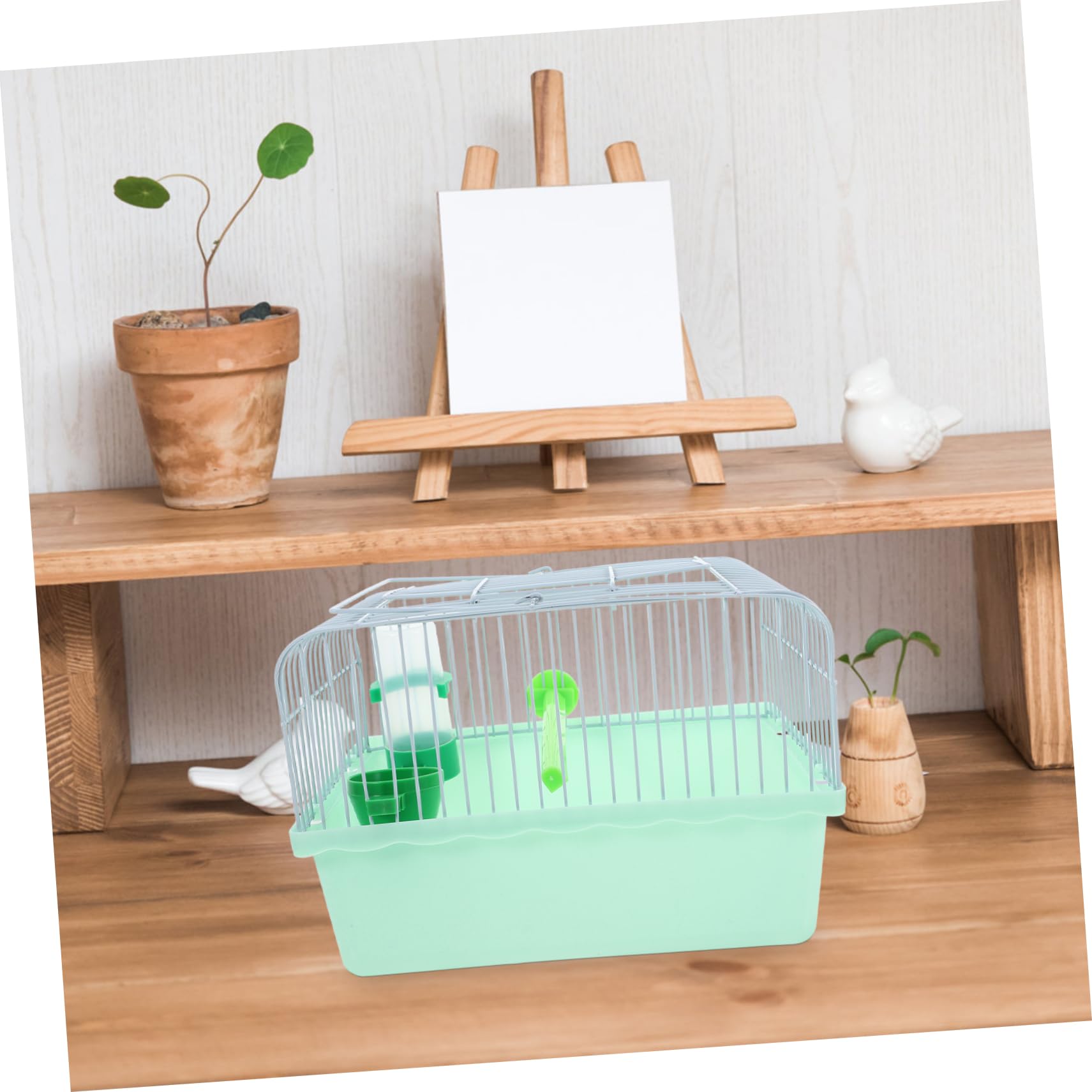 VANZACK Portable Vogelkäfig Für Sittiche Geräumiger Transportkäfig Mit Sitzstange Futterbox Und Wasserflasche Für Und Ausflüge Mit Kleinen Haustieren