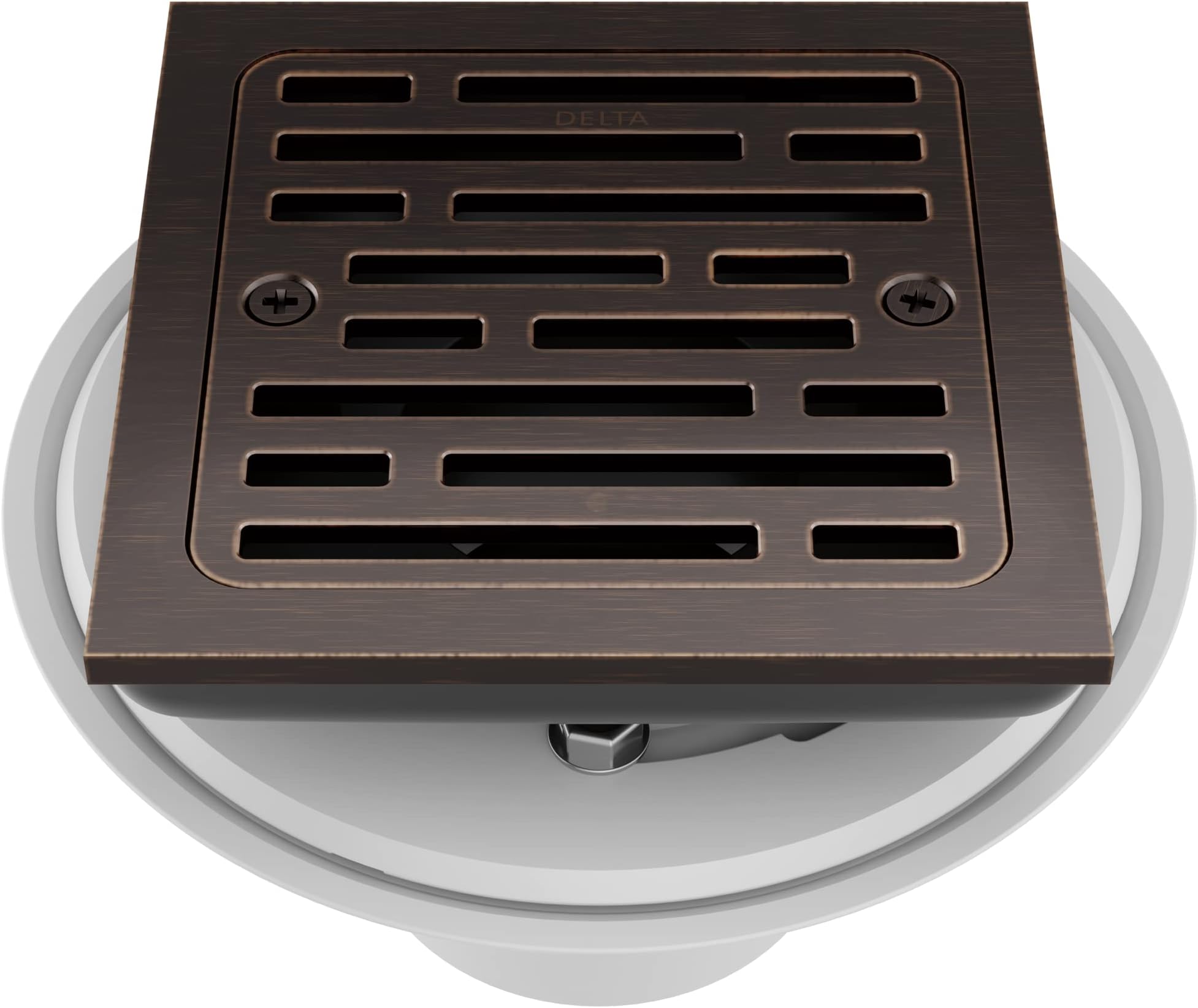 Delta Faucet 4 Inch Tile-In Square Shower Floor Drain Oil Rubbed Bronze ...