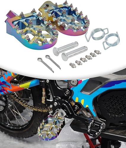 Estribera de Pie de Motocicleta Pedal Reposapiés Estribera Para CR50 CRF50 CRF70 CRF110 XR50 XR80 PW80 Dirt Bike AURORA VIOLET