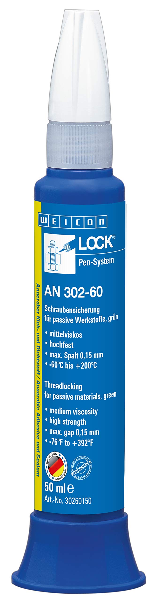 WEICONLOCK® AN 302-60 Schraubensicherung 50 ml Kleber für passive Werkstoffe