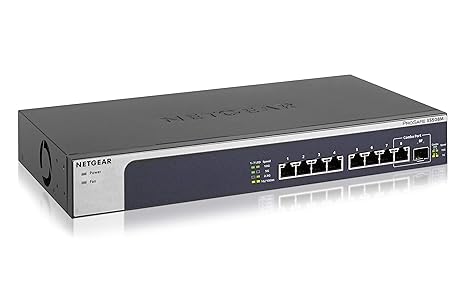 Netgear XS508M Switch Unmanaged a 8 Porte Multi Gigabit Ethernet 10G con 1 SFP da 10G Montaggio su DesktopRack e Assistenza ProSAFE Netgear XS508M Switch Unmanaged a 8 Porte Multi Gigabit Ethernet 10G con 1 SFP da 10G Montaggio su DesktopRack e Assistenza ProSAFE