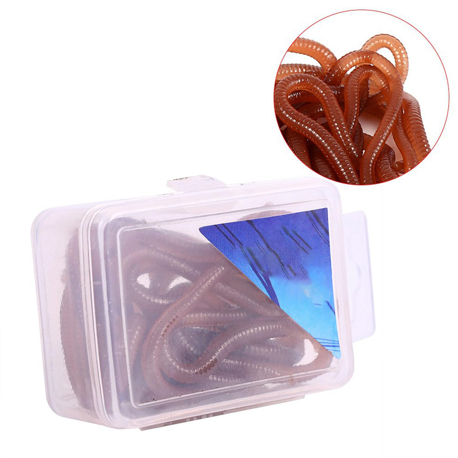 Bass Worms, Worms Miękkie Stickbaity 10 Cm Realistyczna Przynęta o Rybim Zapachu Przynęta na Dżdżownice Z Pudełkiem Robaki Drop Shot dla Wędkarzy na Wszystkich Poziomach
