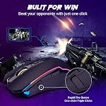 Redragon M914PKS Wireless Gaming Mouse, Tri-Mode 2.4G/USB-C/Bluetooth Mouse Gaming, 12000 DPI, RGB Backlit, Fully Programmable, Rechargeable Wireless Mouse for Laptop PC Mac, Black