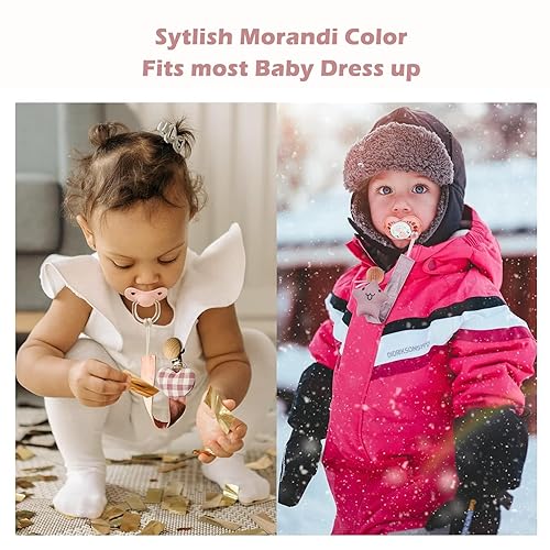 Miniatura 5 de Clips para chupetes - Paquete de 5 soportes para chupetes para bebés niños y niñas - B