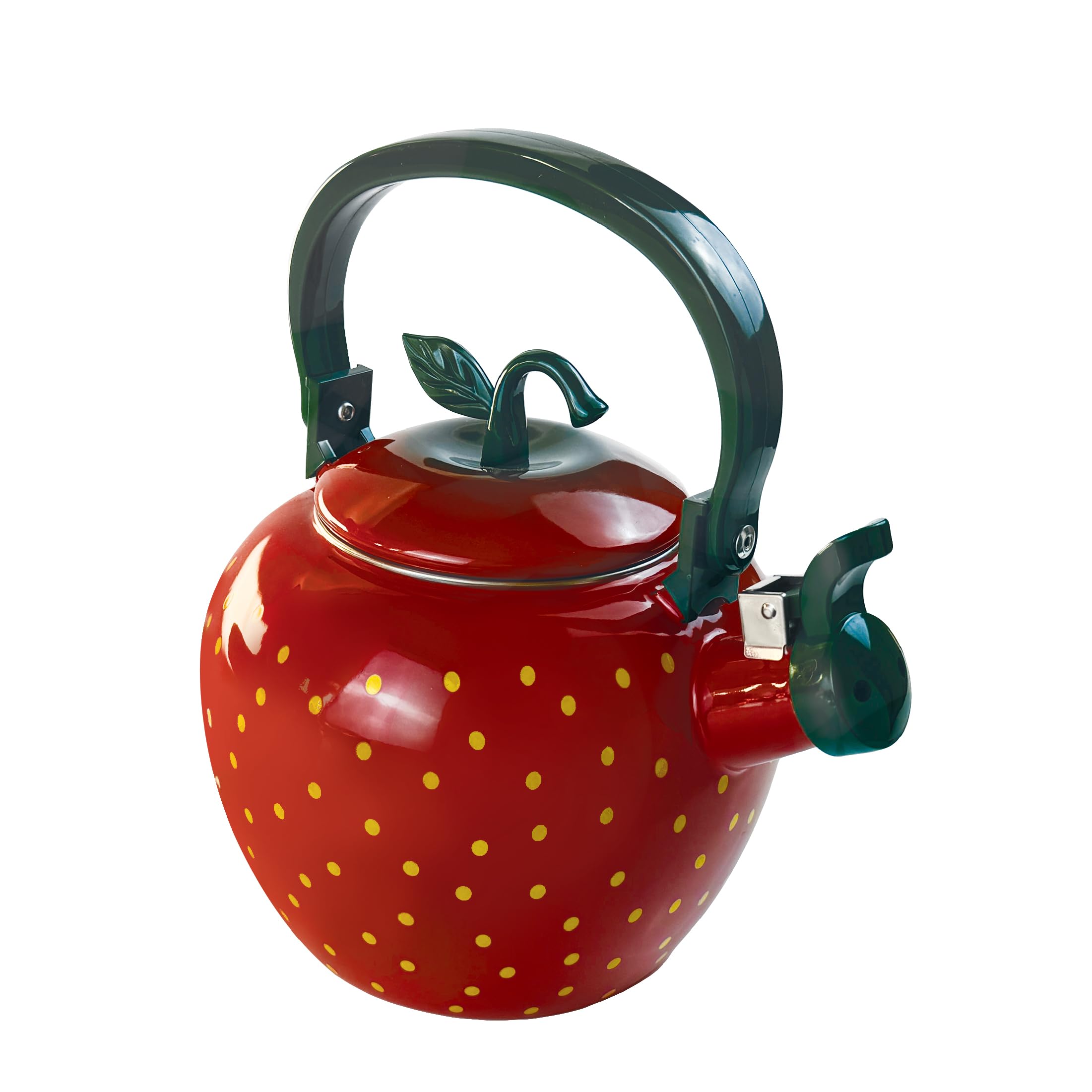Trenton Gifts Whistling Tea Kettle Pot For Stove Top - Strawberry