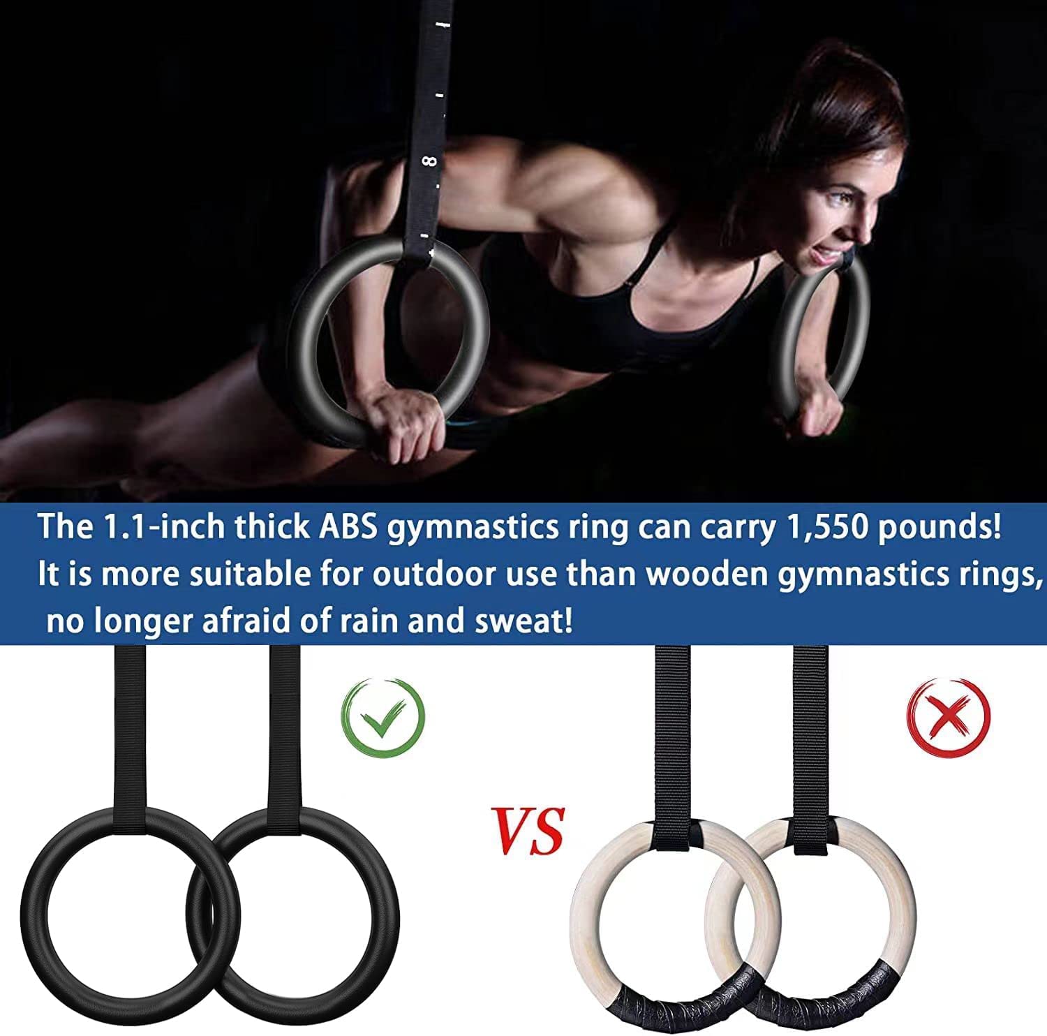 Home Gym Set Up Ring FREHOMEE Gymnastics Rings 1600lbs With Adjustable home-gym-set-up-ring-frehomee-gymnastics-rings-1600lbs-with-adjustable