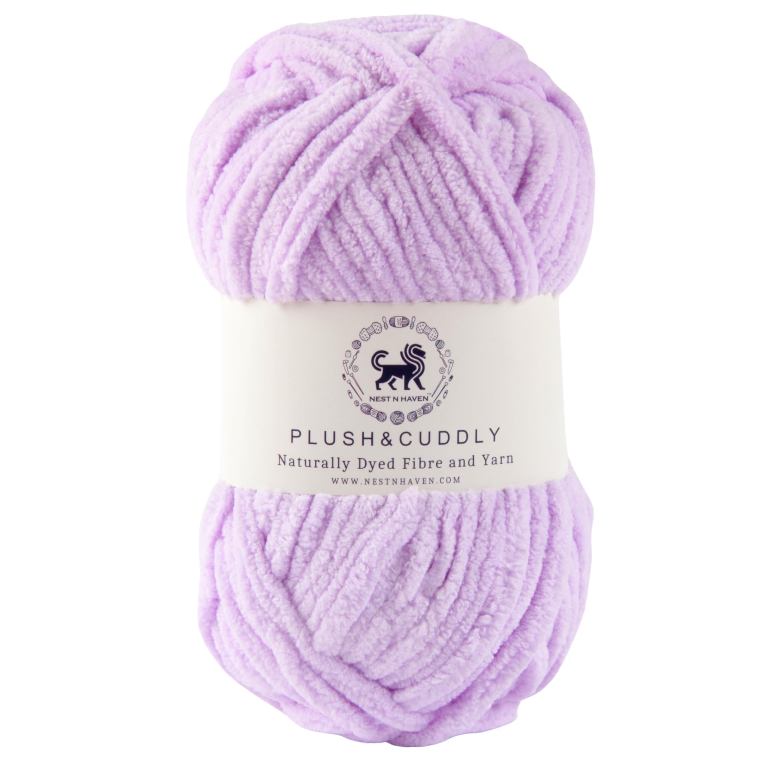 NESTNHAVEN, Wool, Plush & Cuddly, Chenille Yarn Supersoft Hand Knitting Wool Ball, (1 Ball/100 Gram Each) Ball Suitable for Craft, Babywear, Baby Blankets, 5 Bulky, Shade no - NNHB010 (Lilac (Purple), Set of 1) (B0DCXW2FPQ) Amazon Price History, Amazon Price Tracker