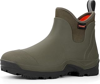 Showave Ankle Rain Boots Men Insulated Rubber Boots For Men Garden Waterproof Boot Mud