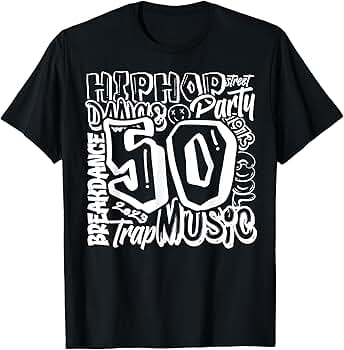 ヒップホップ50周年記念Tシャツ Amazon | 50 years old 50th Anniversary of hip hop