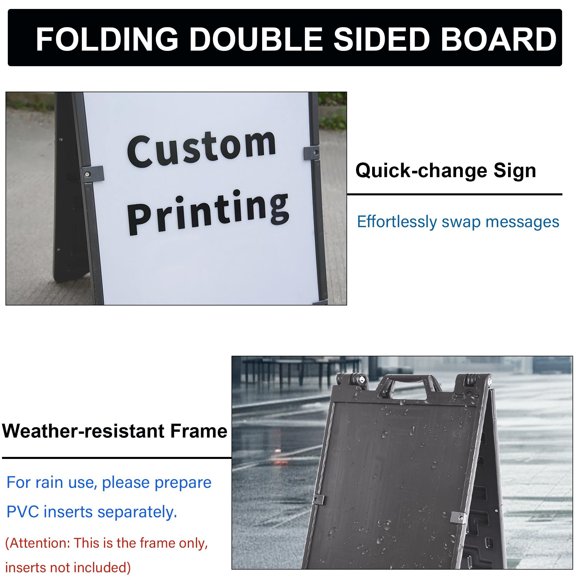 Sandwich Board Signs Outdoor Double-Sided A-Frame Sandwich Board Sign ...