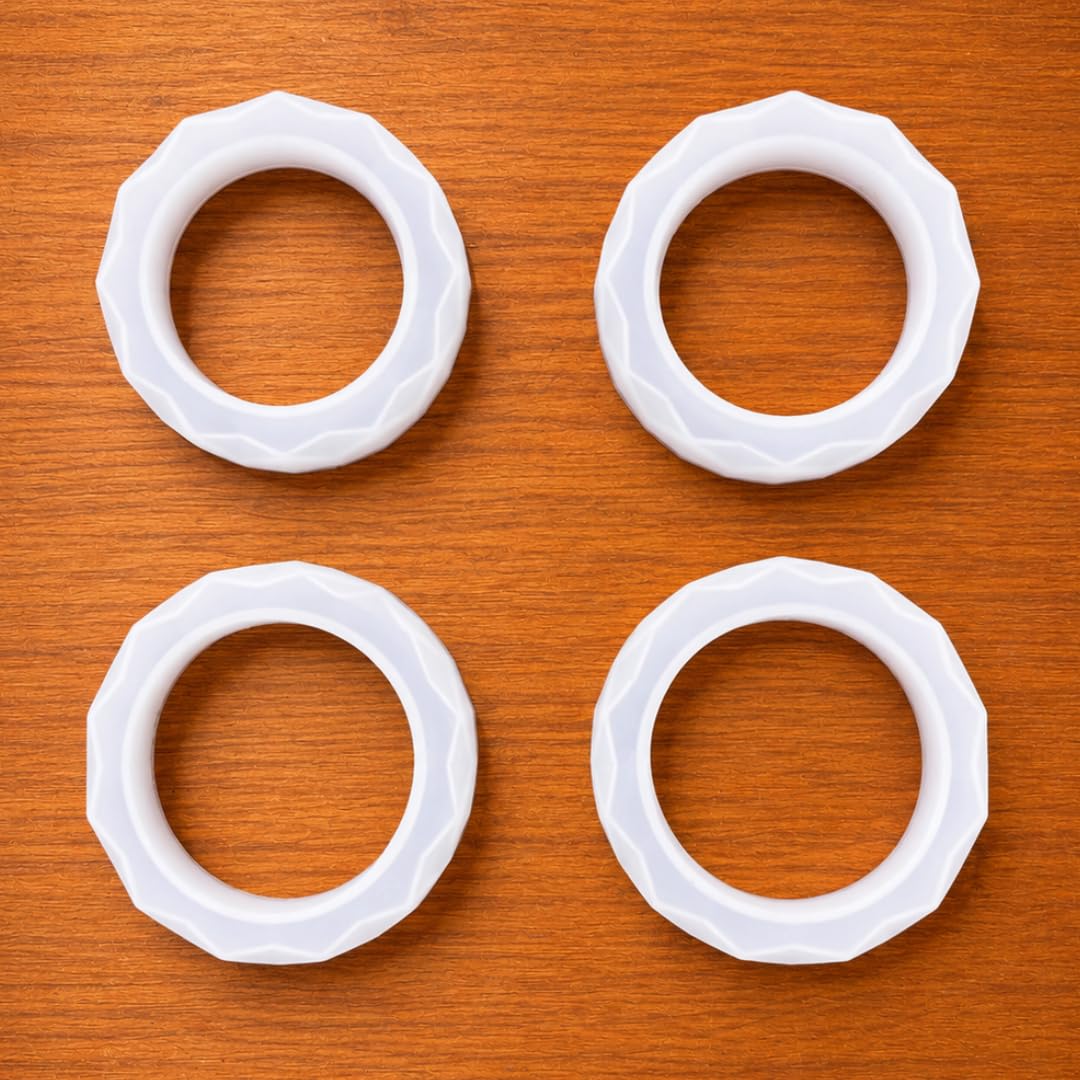 Diamond Cut Rounded Edge Bangle Silicone Mold Set 4pcs 2.4 2.6 2.8 and 2.10 for Epoxy Resin Bracelet Making DIY Jewelry Casting UV Resin Craft Mold Reusable Flexible Silicone Mould-image-13