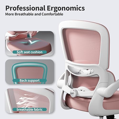 Miniatura 3 de TRALT Silla de oficina  Silla de escritorio ergonómica con soporte lumbar ajustable, silla de computadora de malla, sillas ejecutivas para oficina