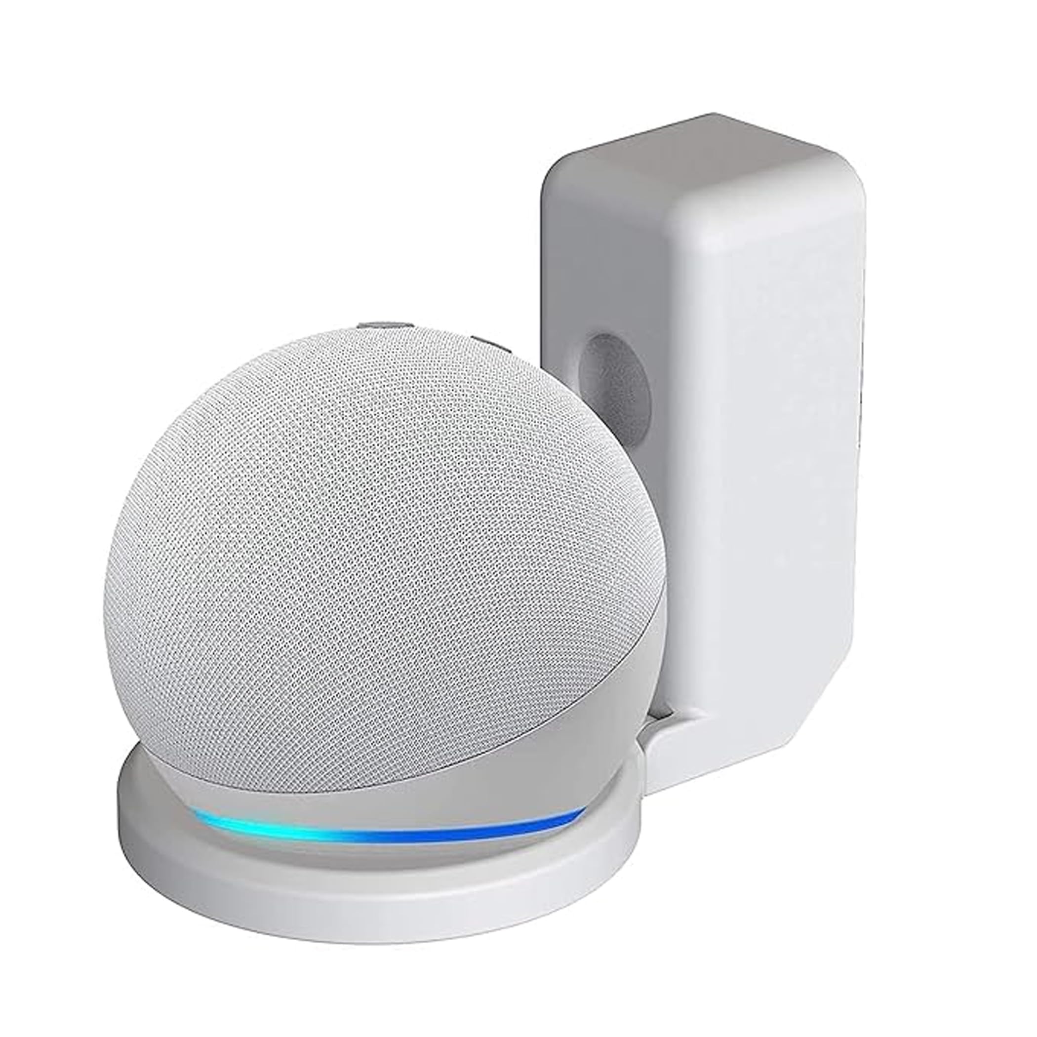 Brain Freezer Outlet Wall Mount Hanger Holder Stand Accessories Case Built-in Plug Cable Management Compatible with Echo Dot 4th Gen/Echo Dot 5th Gen Smart Speaker (White) (B09FGJ1PMM) Amazon Price History, Amazon Price Tracker