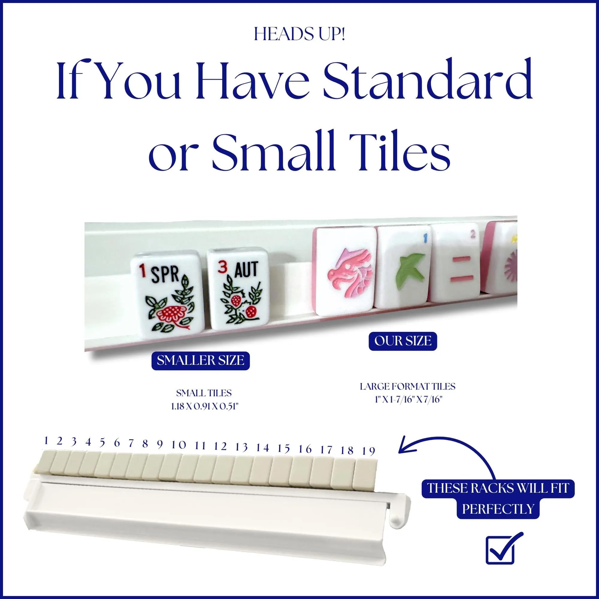 Tile Rack Game American Mahjong Set Mahjong Tile Racks Set Of 4 | 20-Inch Acrylic With ...