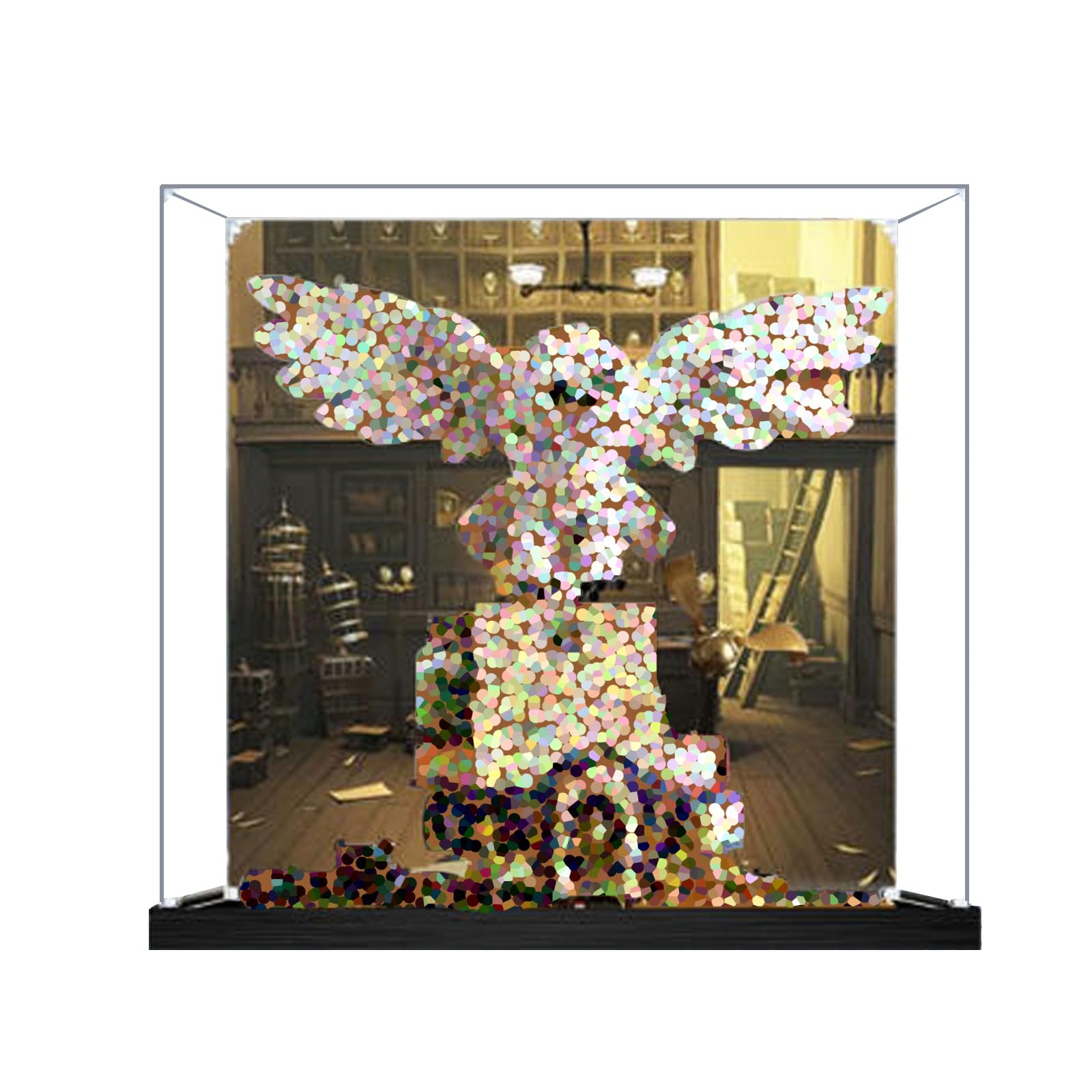 Acrylic Display Case Compatible with Lego 76391 Model, Dustproof Transparent Storage Box, Compatible with Lego 76391 (Model Not Included) (Background)