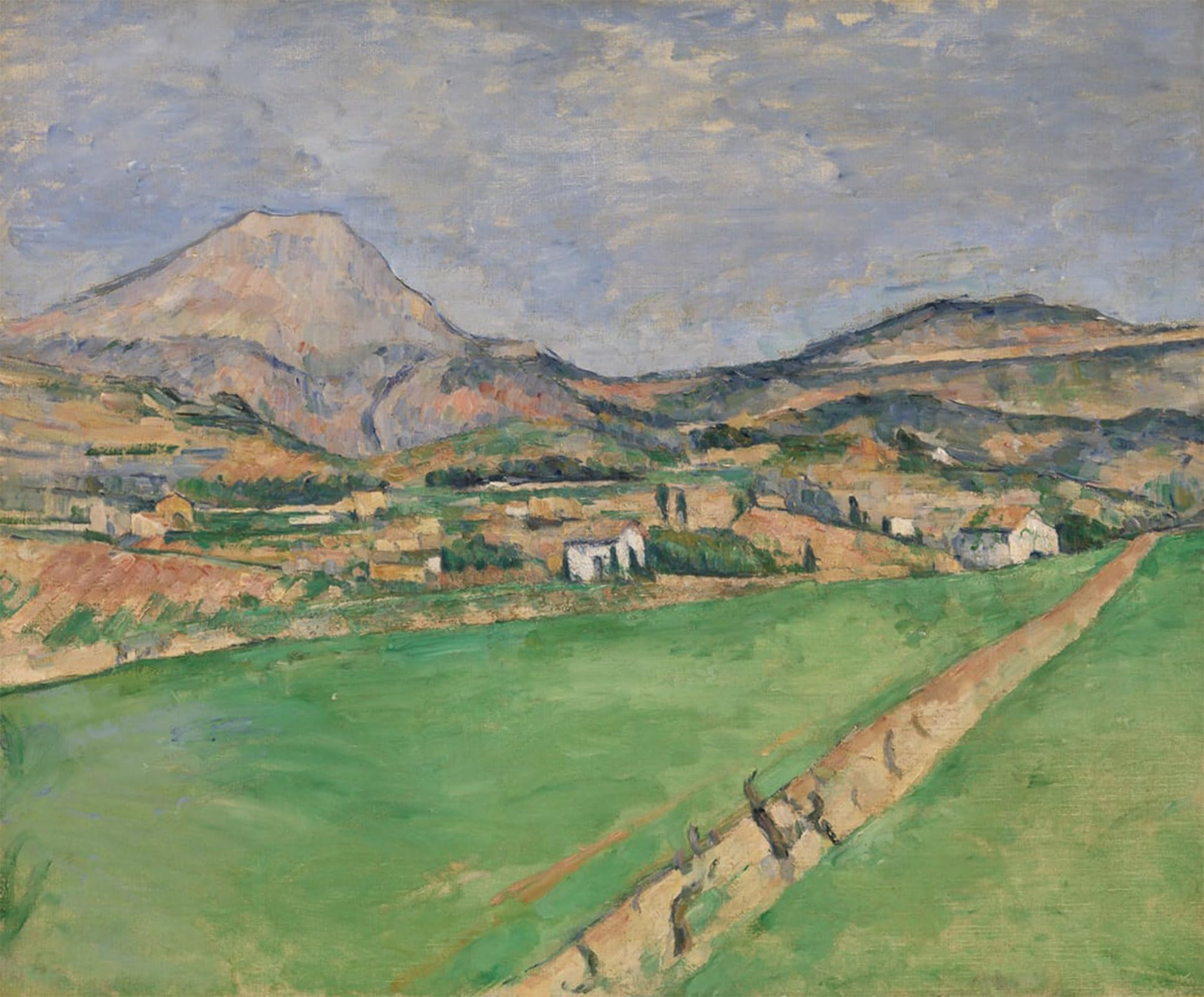 HRJUBWREE Classic Canvas Picture Art Canvas Print Modern Oil Painting Towards Monte Sainte-victoire by Paul Cézanne Artwork on Wall for Home Decor 60x90cm