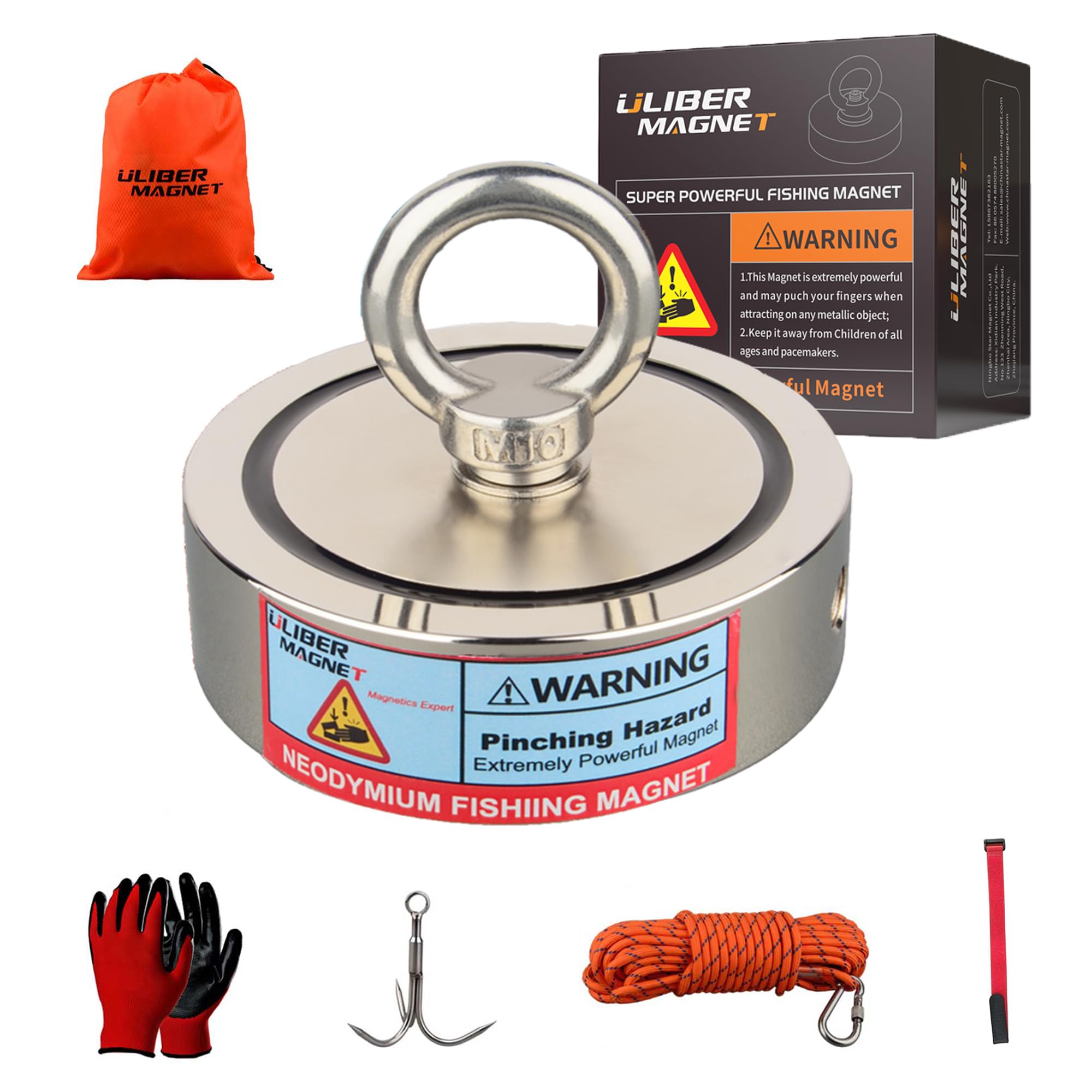 ULIBERMAGNET Aimants de pêche double face super puissants