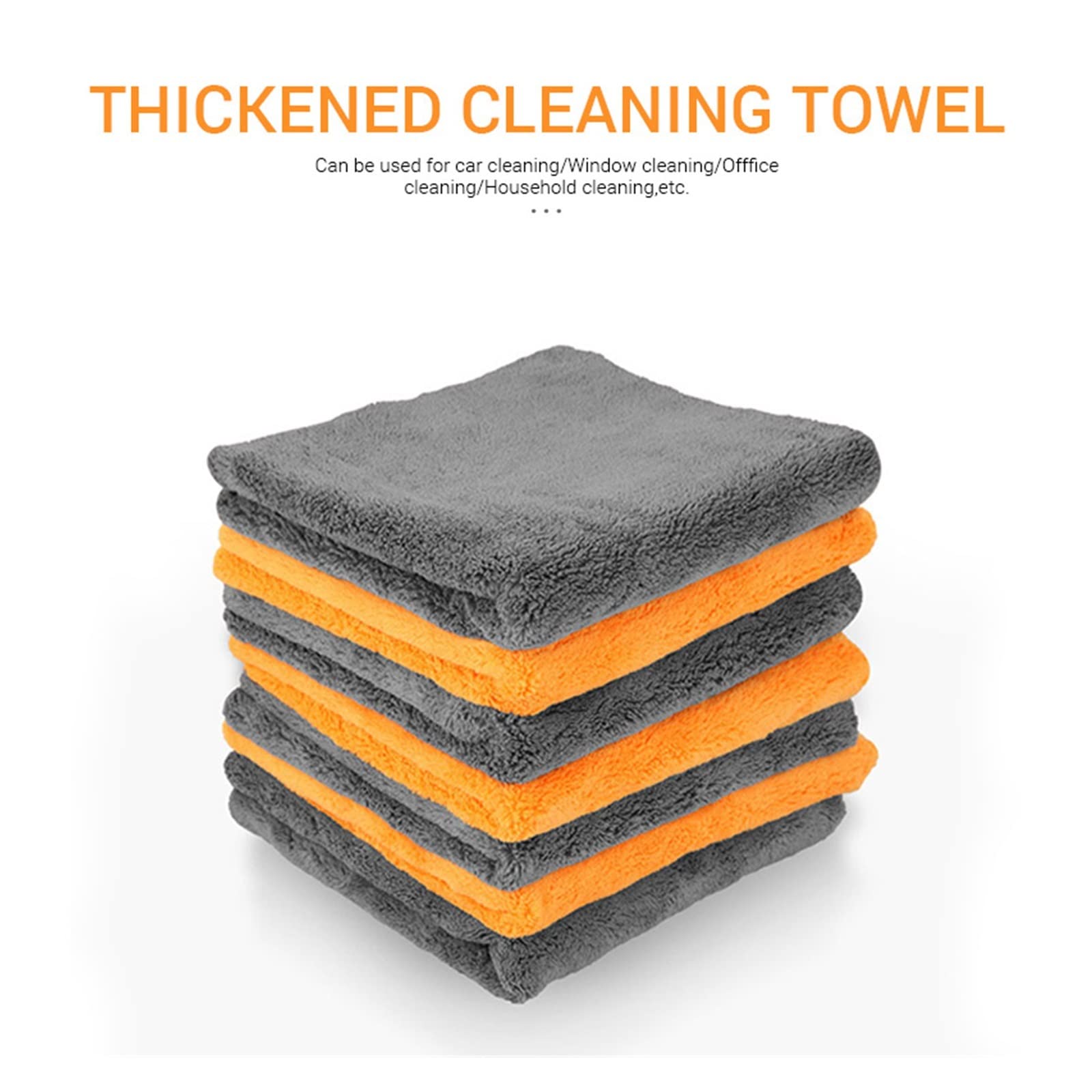 40 stücke 40X40cm Mikrofaser Handtücher Auto Pflege Waschen Verdicken Handtuch Auto Detaillierung Trocknen Tuch Reinigung Werkzeug Auto Waschen Zubehör für Autopflege(Gray)