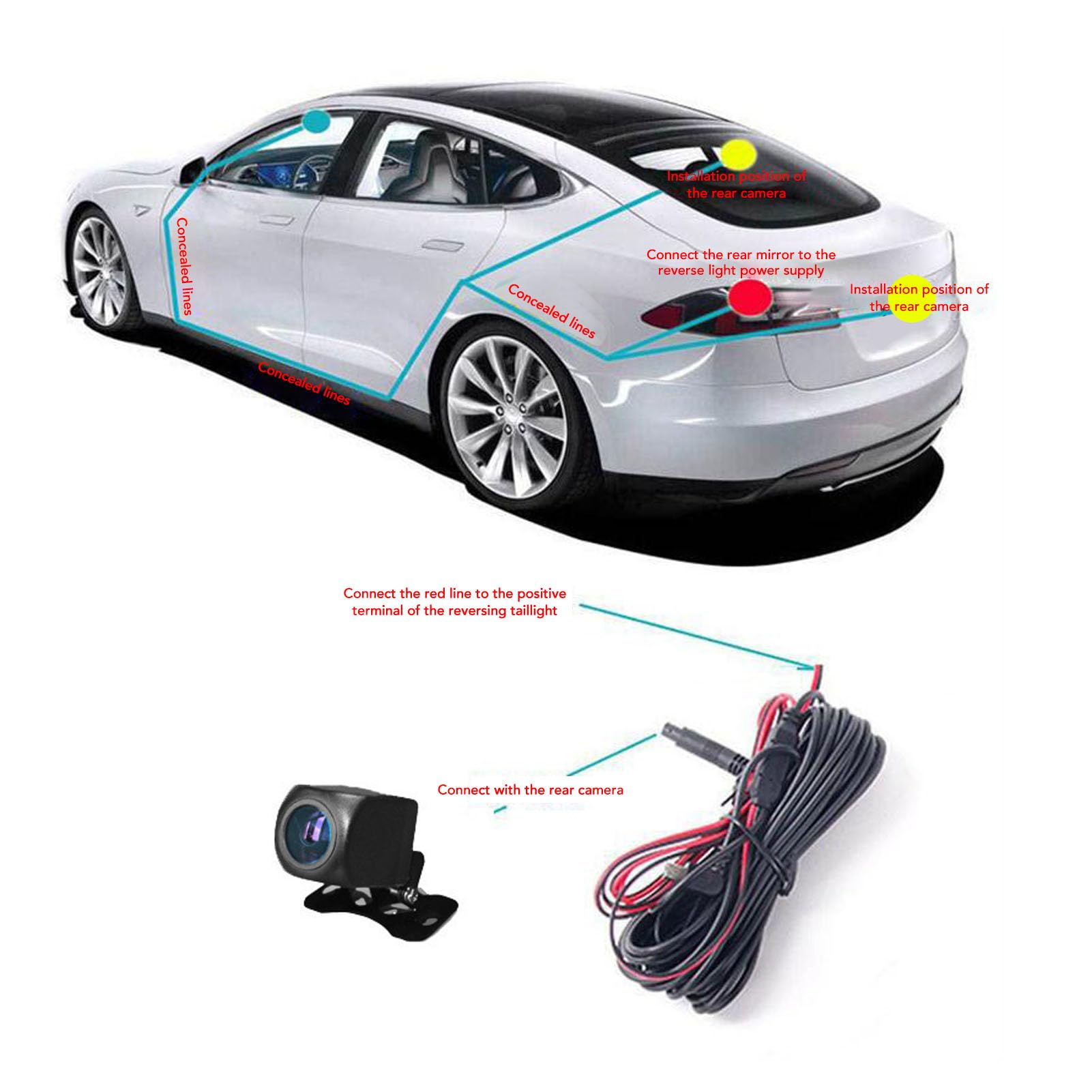 Topiky Cámara de Espejo Retrovisor 4K, Cámara de Tablero con Pantalla Táctil de 9,66 Pulgadas con Grabación en Bucle Frontal y Trasero de Gran Angular de 170°, para Vehículos con