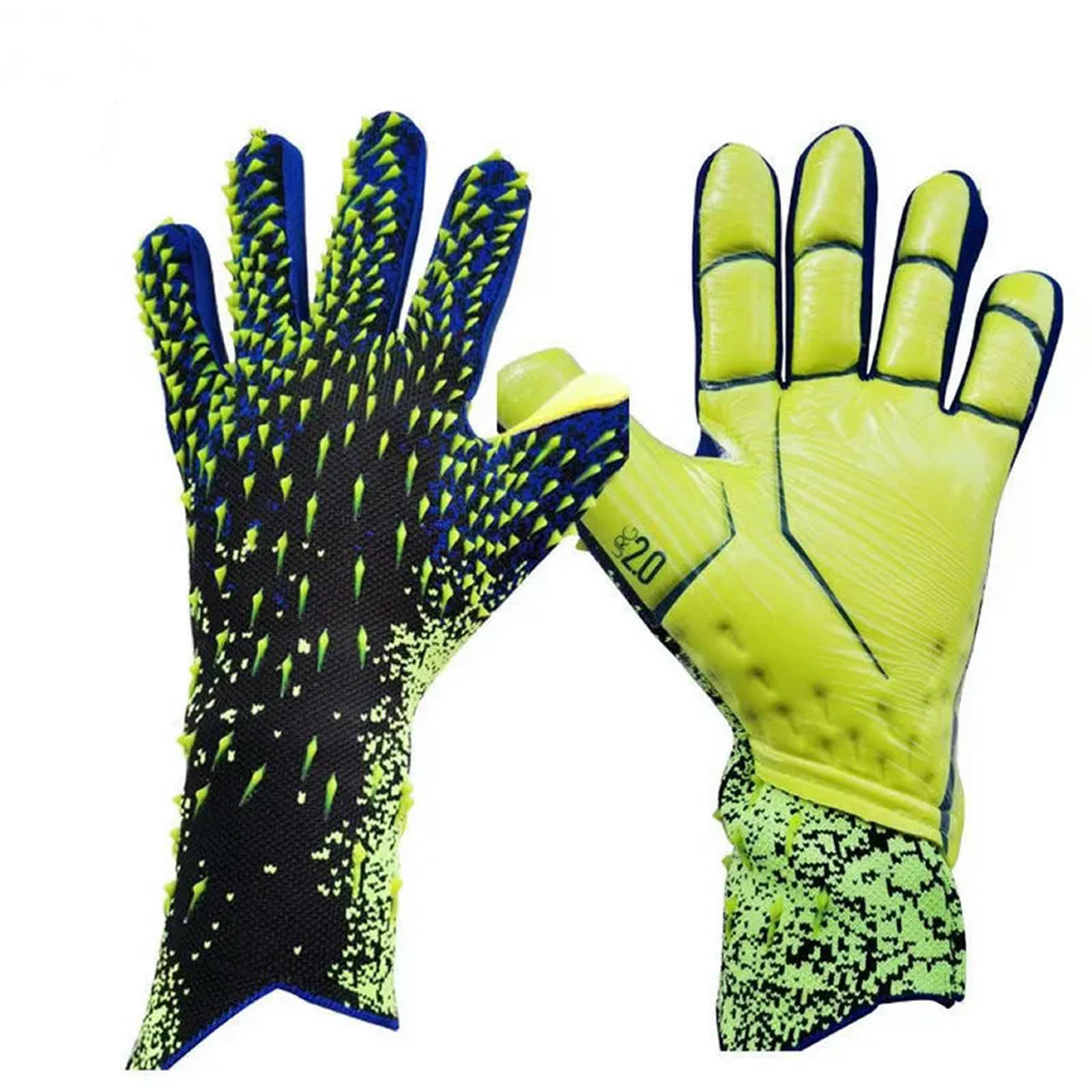 ESUKAR Goalkeeper Gloves, Strong Grip for Soccer Goalie Goalkeeper Gloves with Size 6/7/8/9/10 Football Gloves for Kids Youth and Adult, WYXDYSJWM Latex Football Gloves