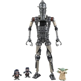 Star Wars The Black Series IG-12 & Grogu The Mandalorian Deluxe Action Collectible Figures Pack of 2 Scale 15 cm