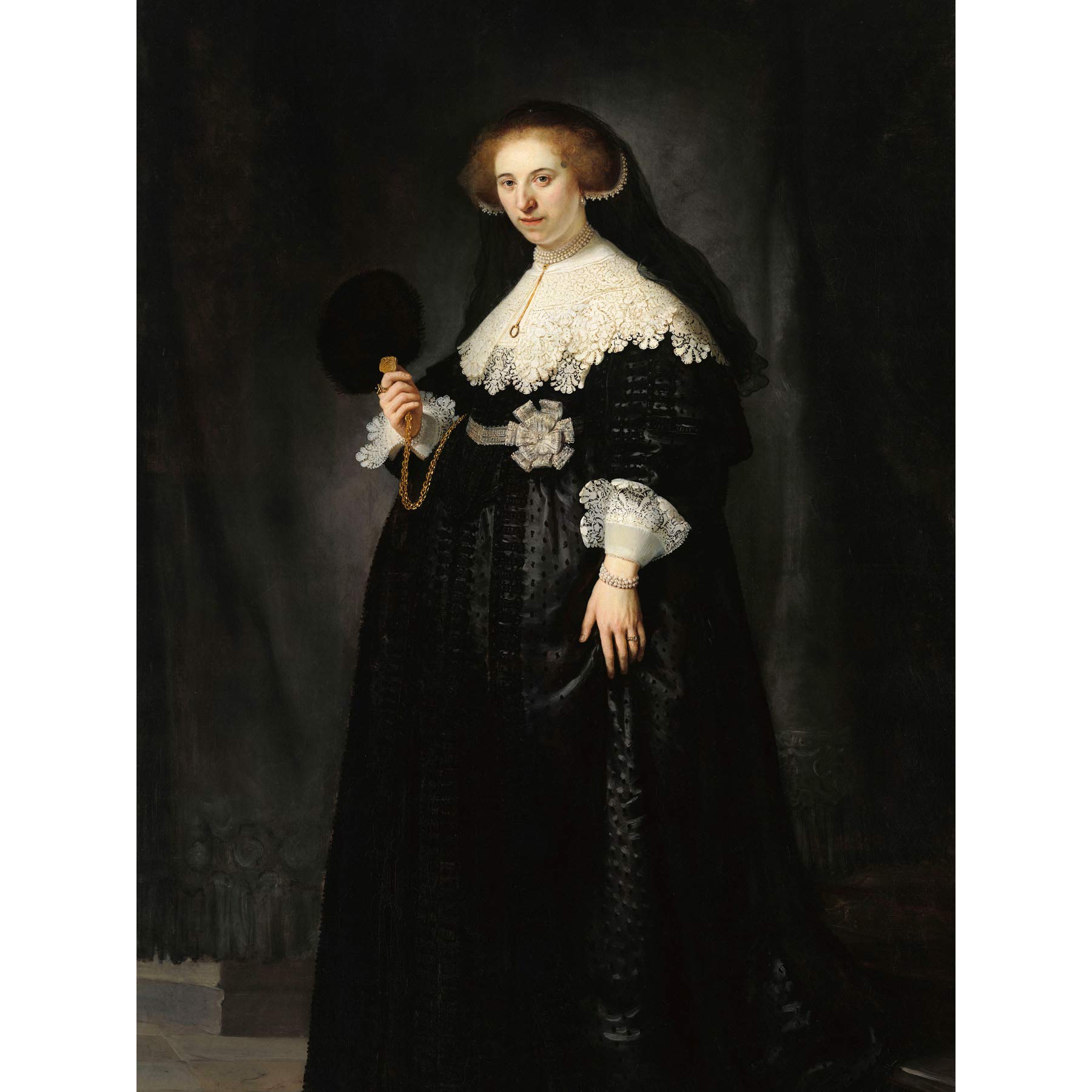 Artery8 Rembrandt Oopjen Coppit Portrait Woman Life Drawing Premium Wall Art Canvas Print 18X24 Inch