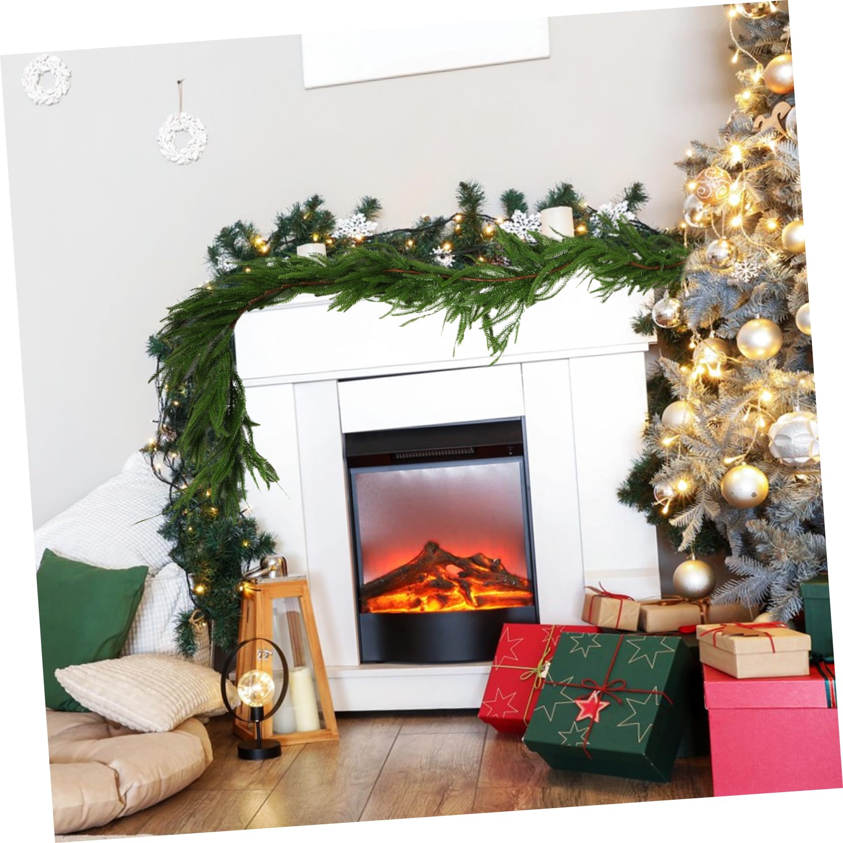 Künstliche Kieferngirlande Realistische Weihnachtsdekoration Für Kaminsims Tisch Outdoor Pflegeleicht Langlebig Vielseitig Einsetzbar Falsches Für Festliche Anlässe