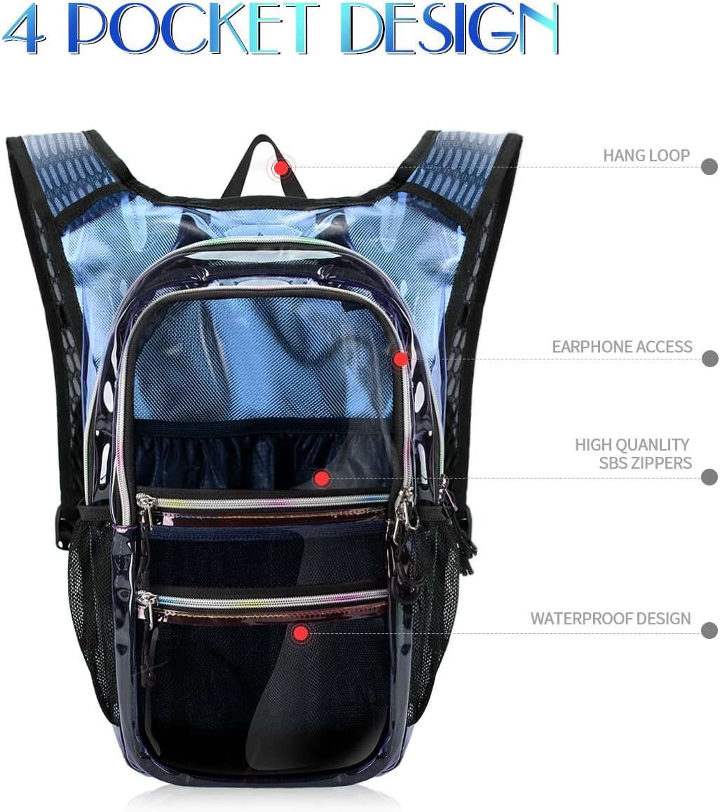 Hydration Pack, Water Backpack with 3L Hydration Bladder Lightweight Insulation, Festival Essential, Rave Hydration Backpack, Hydropack Backpack for Rave, Hiking, Biking, Festival Gear