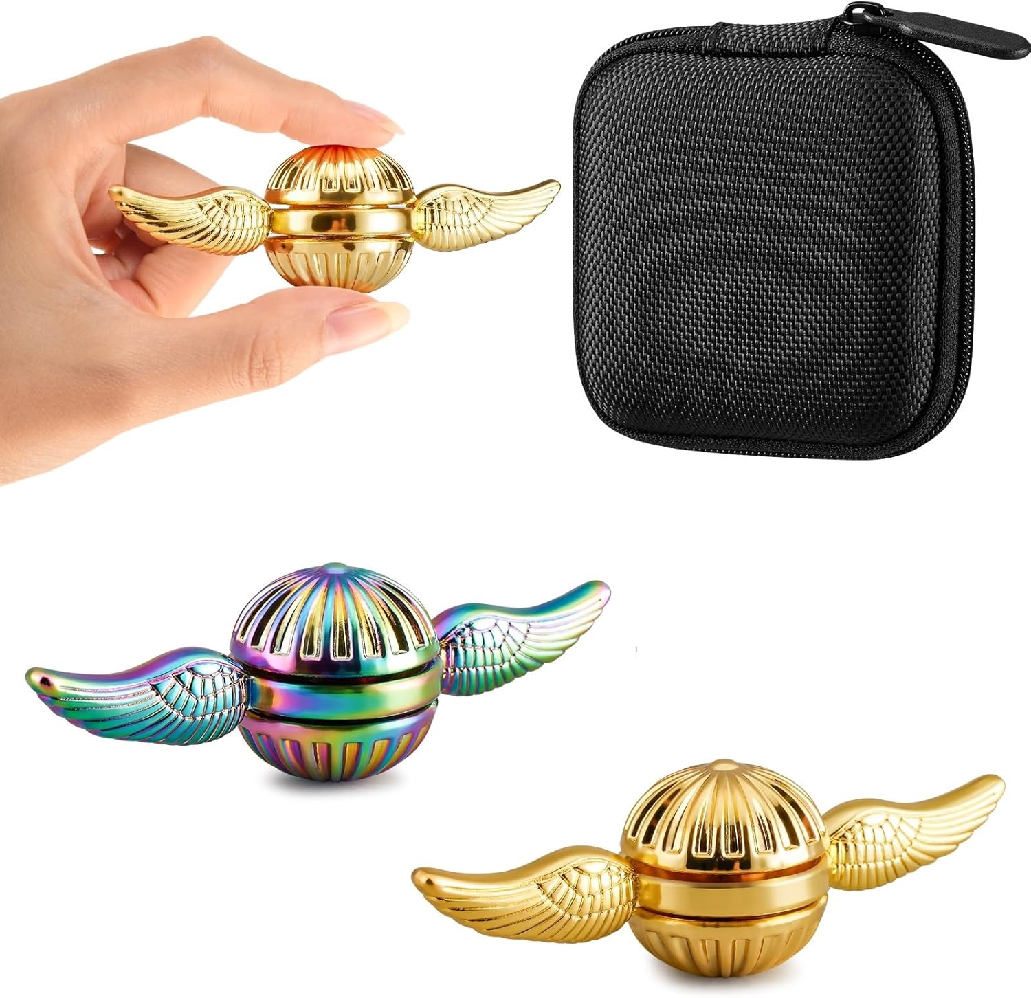 Metal Orb Fidget Spinner Toys for Kids,Cute Anxiety Stress Relief Sensory Decoration Gadgets Party Stuff for Boys and Girls,Christmas Stocking Stuffer Gifts for Teens and Adults with ADHD Autism.