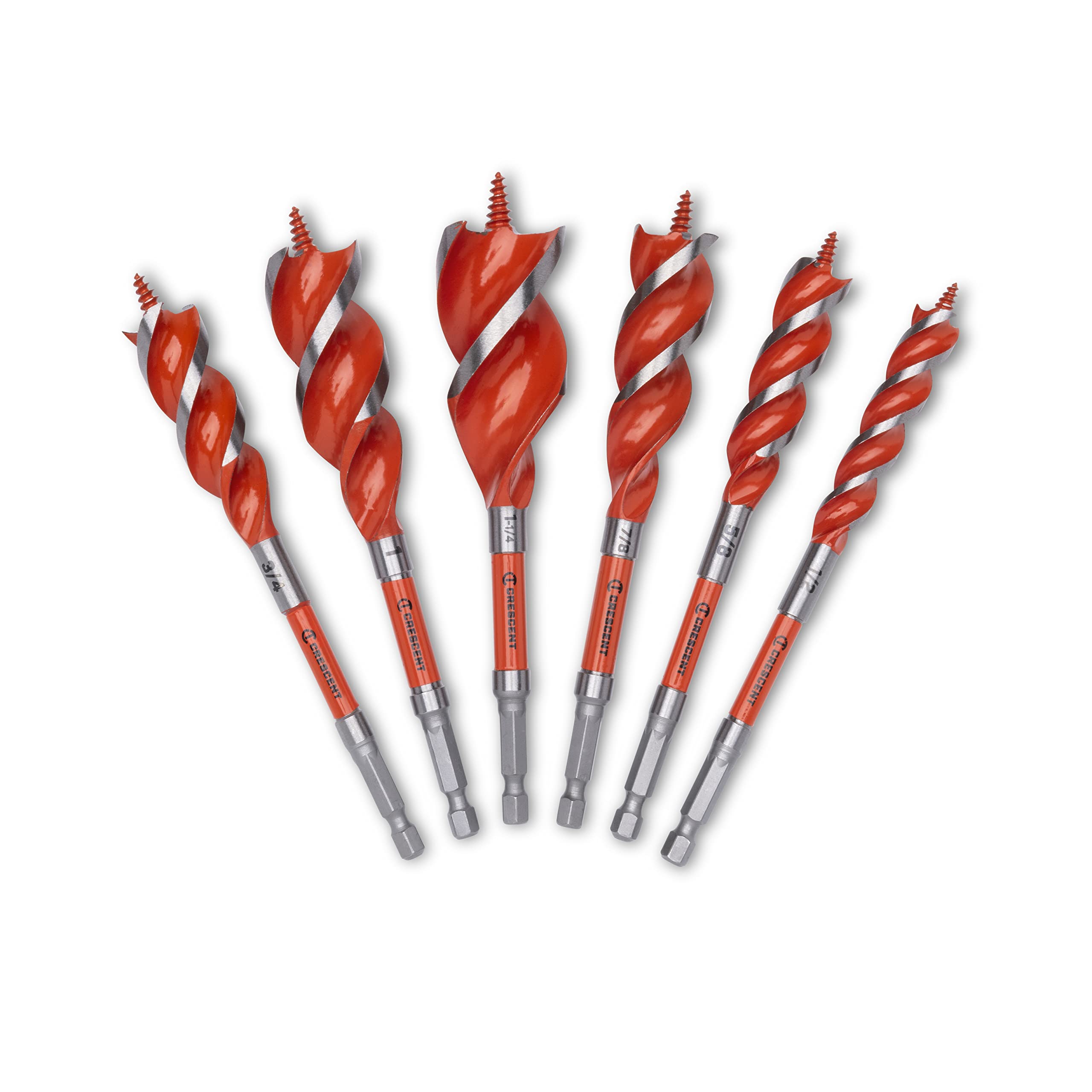Tarières haute vitesse Crescent de 15,9 cm pour un perçage rapide et précis du bois