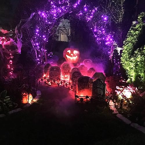 Miniatura 2 de JMEXSUSS 200 luces solares púrpuras de Halloween del LED/500 luces de Halloween púrpura LED